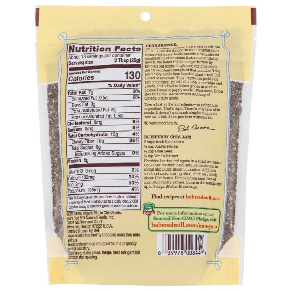 BOB'S RED MILL: Organic Chia Seeds, 12 oz