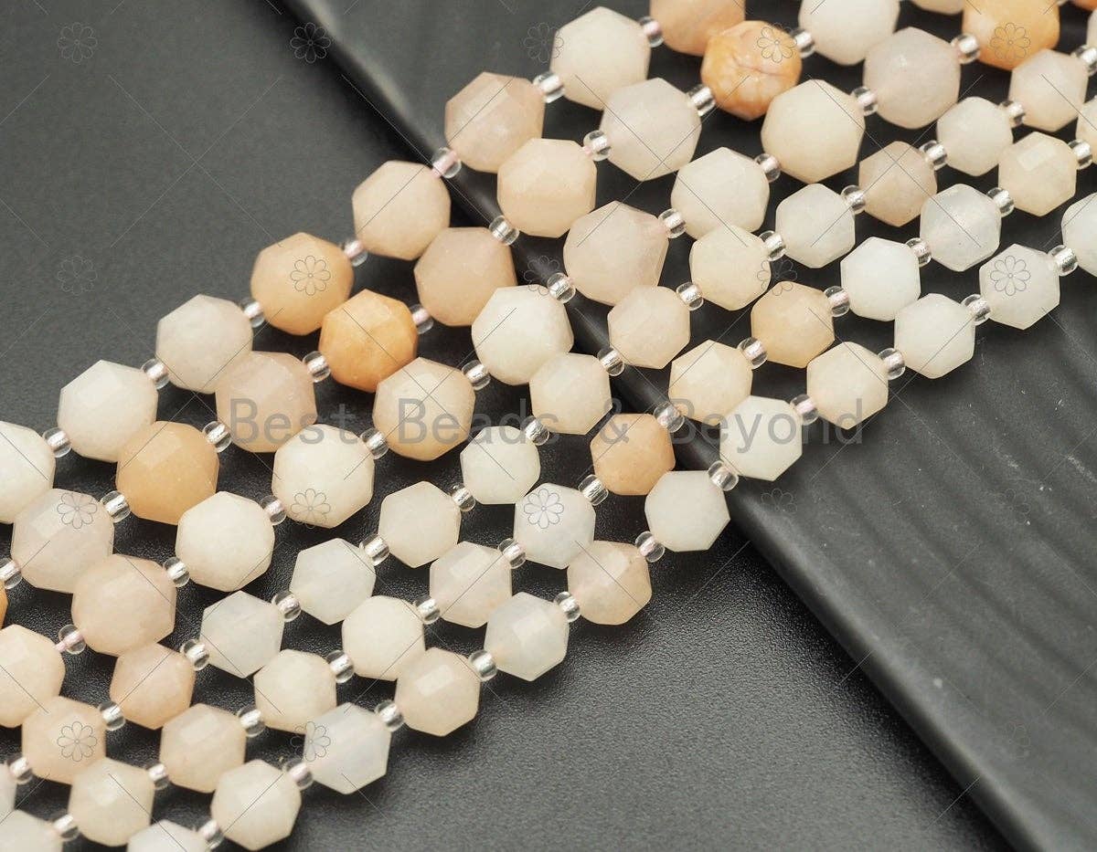 Pink Aventurine Double Point Beads, Sku#U1303