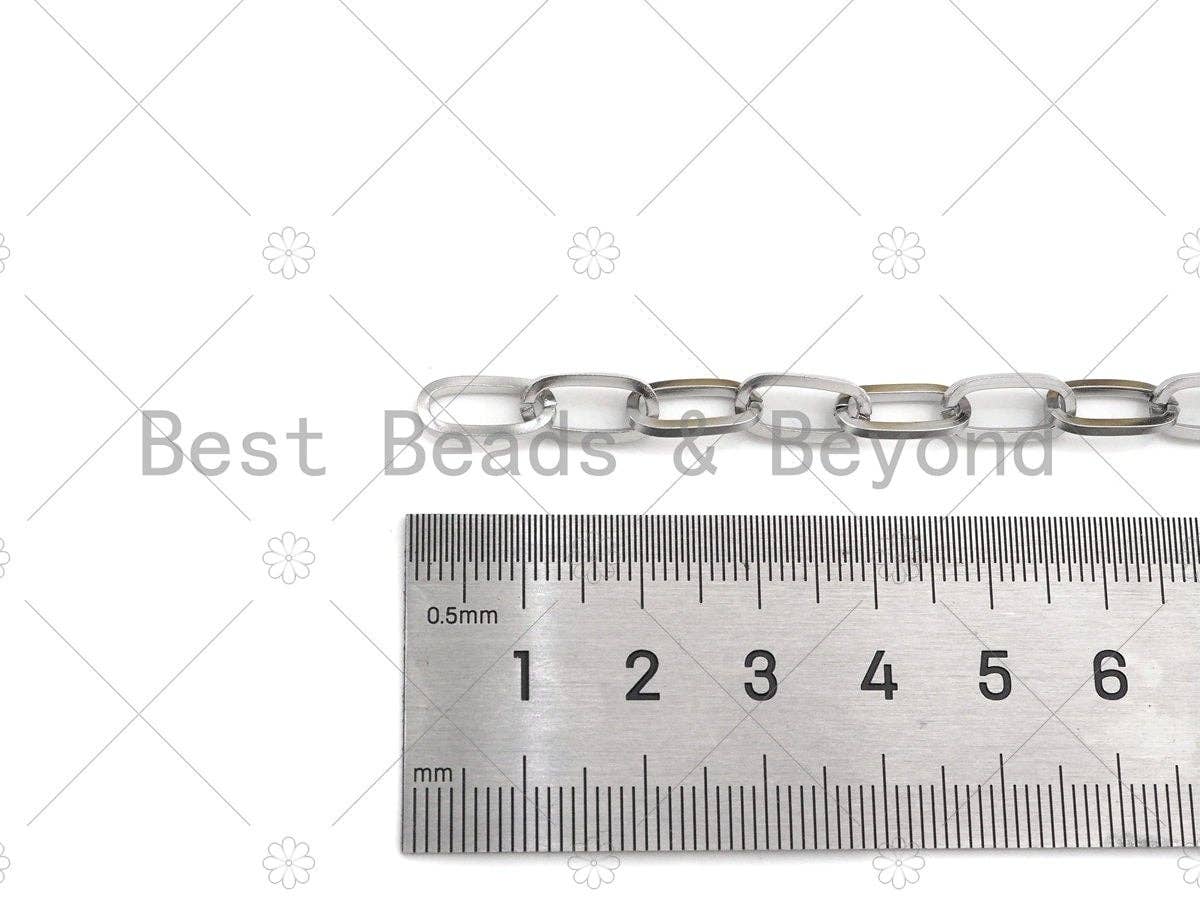 Non-tarnish Stainless Steel Oval Link Chain, Antique Silver Color Unfinished Jewelry Chains, Wholesale Chain, 6x12mm,sku#A104