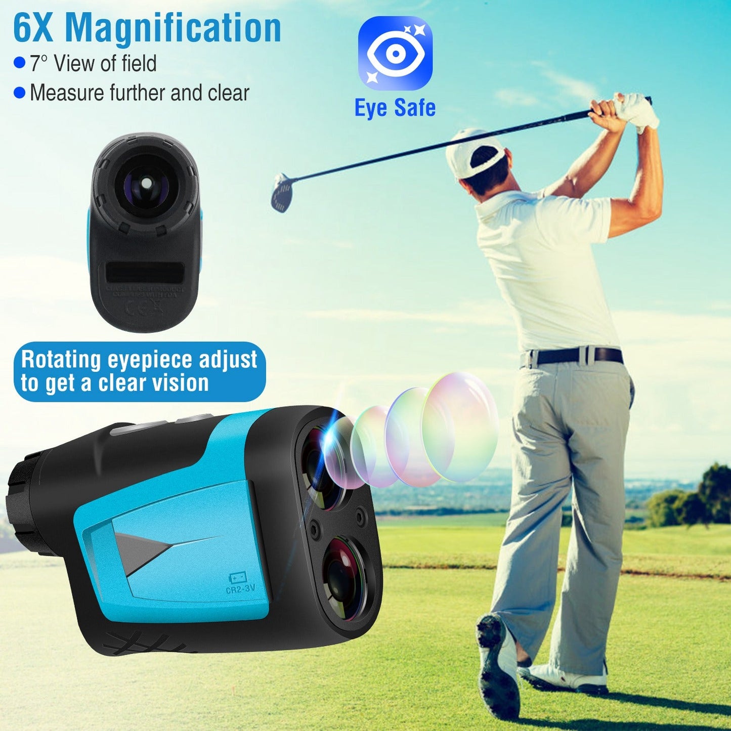 Professional Precision Laser Golf Rangefinder
