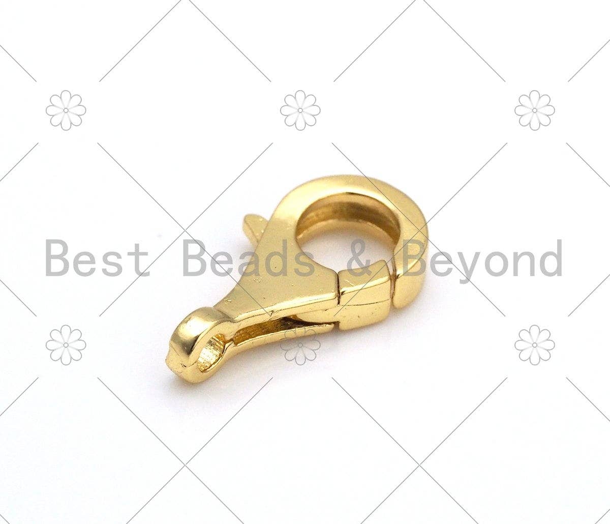 Dainty Gold Lobster Teardrop Shape Clasp, 18K Gold Filled Lobster Clasp, Fine Jewelry Clasp, Necklace Bracelet Connector, 10x20mm,Sku#LK446