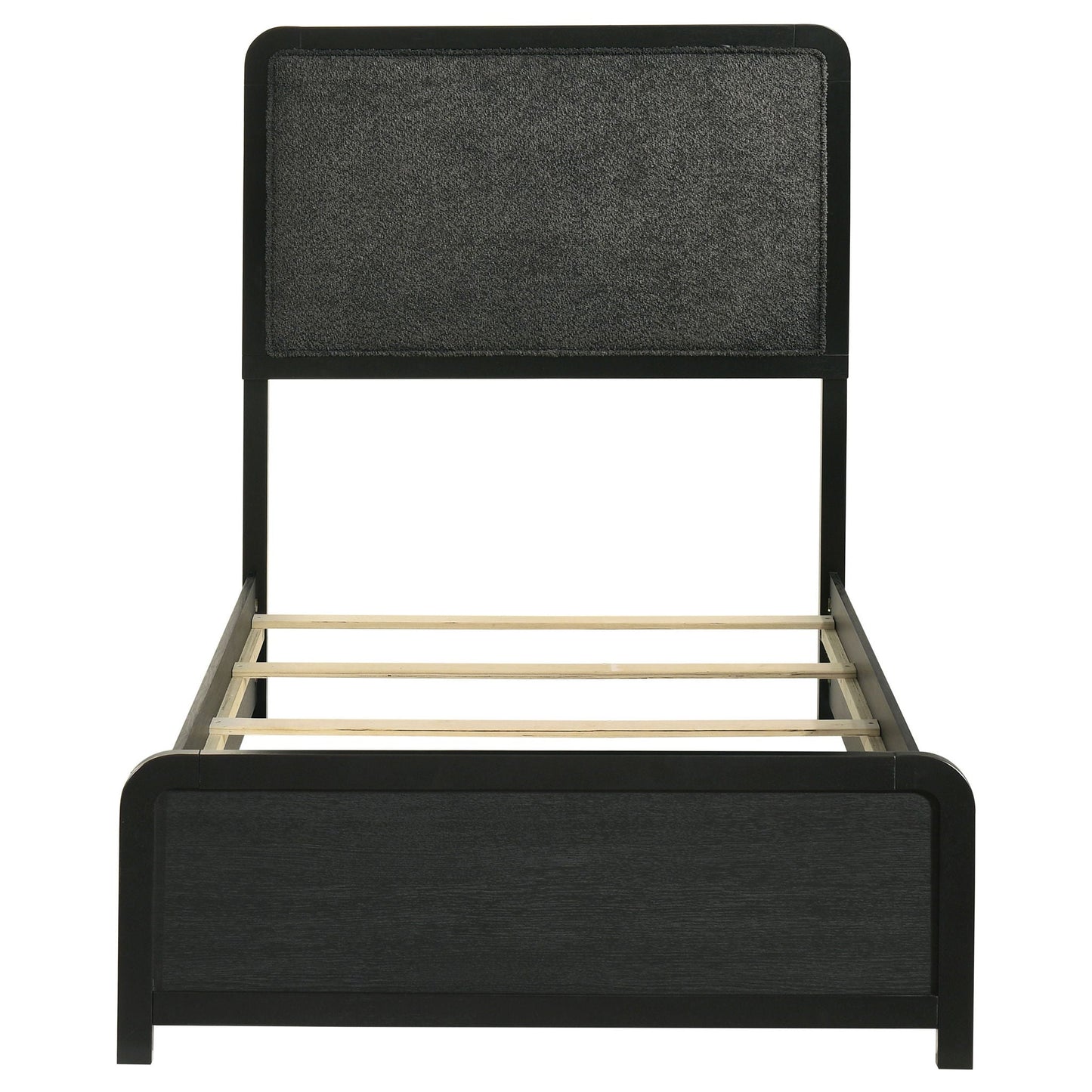 Cavelle 51-inch Upholstered Twin Panel Bed Black