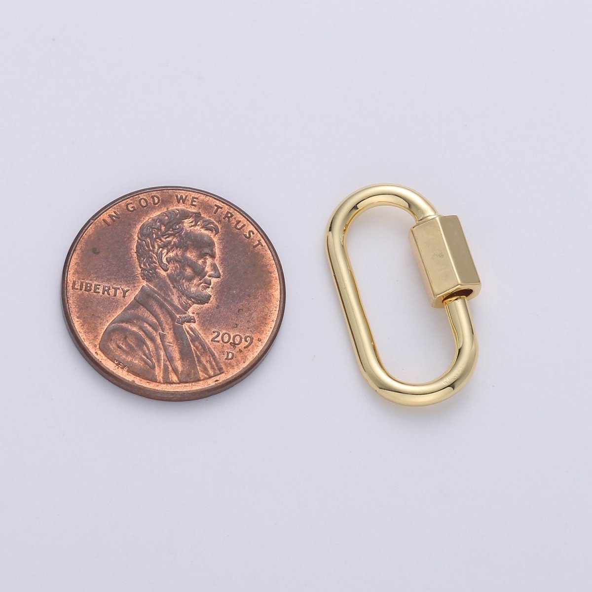 Carabiner Screw Clasp, Screw Clasp Oval , Interlocking Oval Clasp, Oval Shaped Clasps, Gold, Silver For Bracelet Necklace K-263