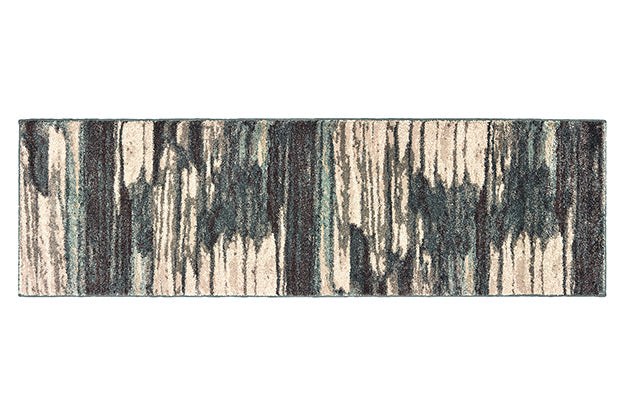 Sandstorm Casual Rug - Denim Blue / Gray / Turquoise / Cream