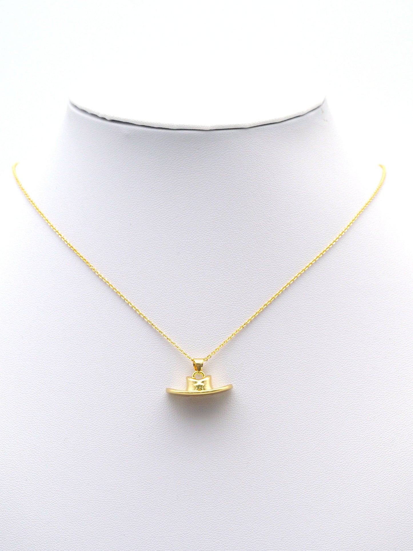 Gold Cowboy hat Charm, Sku#LX163
