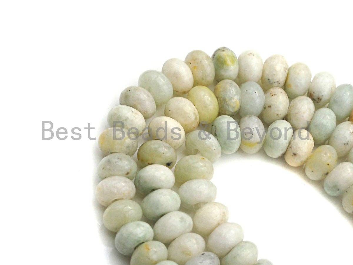 2mm Large Hole Natural Chinese Agate Beads, Rondelle Smooth 6x10mm/5x8mm, 8" Long Strands, sku#U707