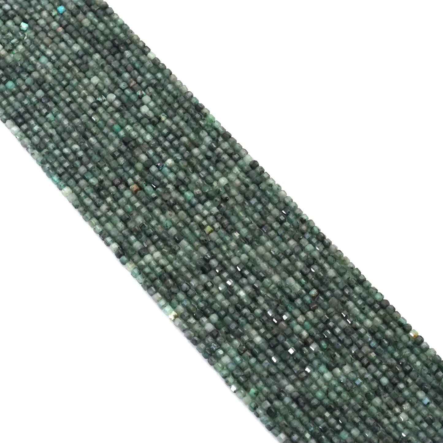 Genuine Emerald Faceted Cube Beads, 2.5mm, Sku#U1523