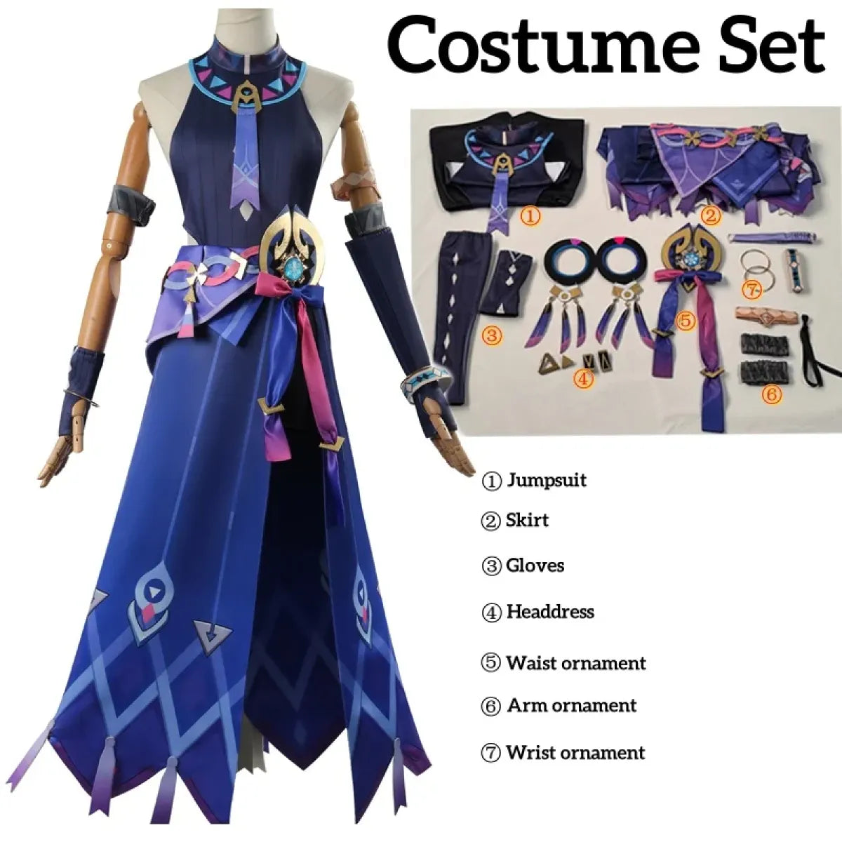 Genshin Citlali Cosplay Dress โ Elegant Fantasy Outfit Set
