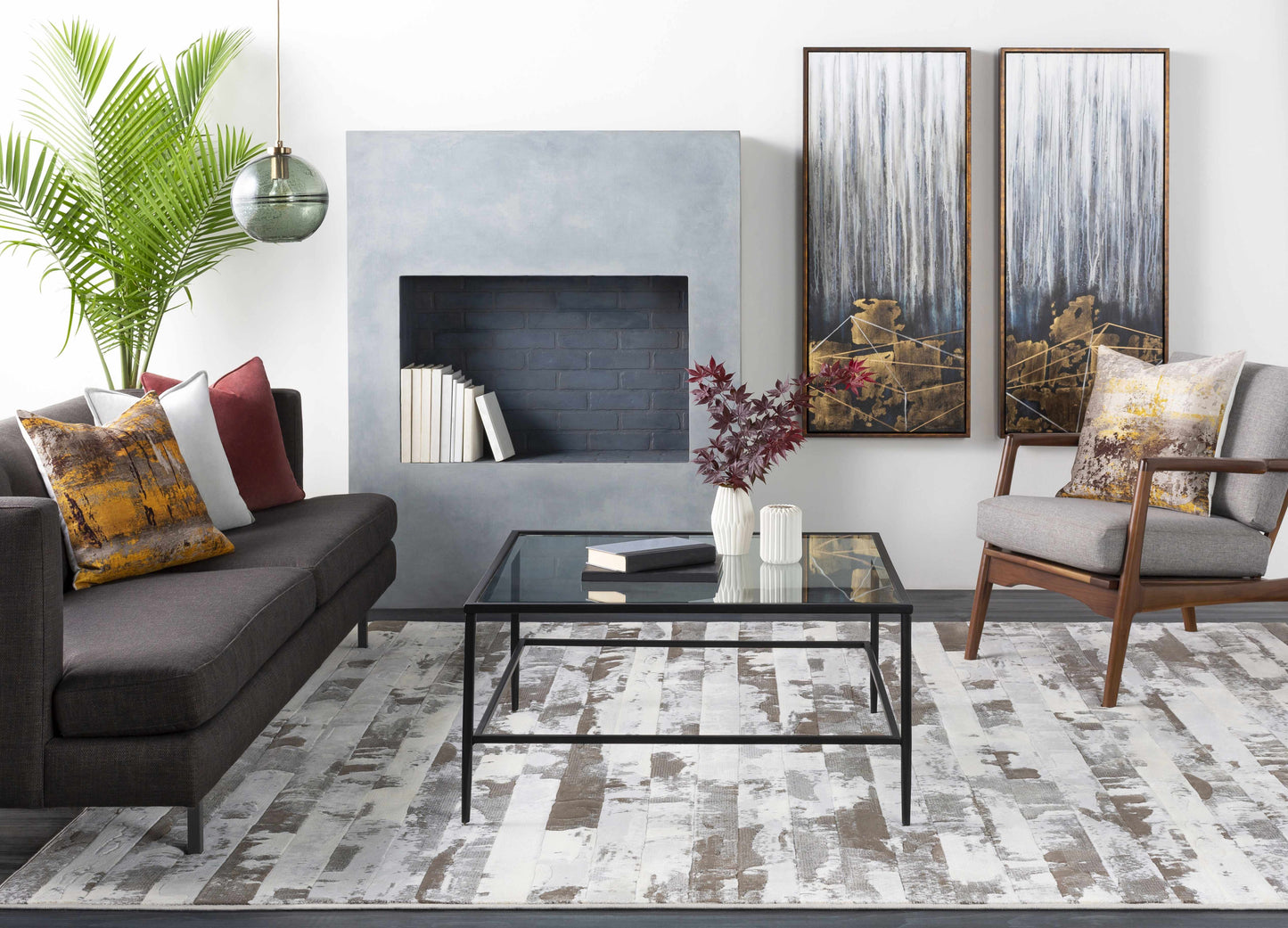 Babensham Contemporary Canvas Art Wall Decor - Clearance