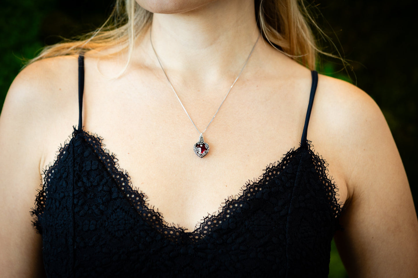 Ruby Rose Cremation Necklace
