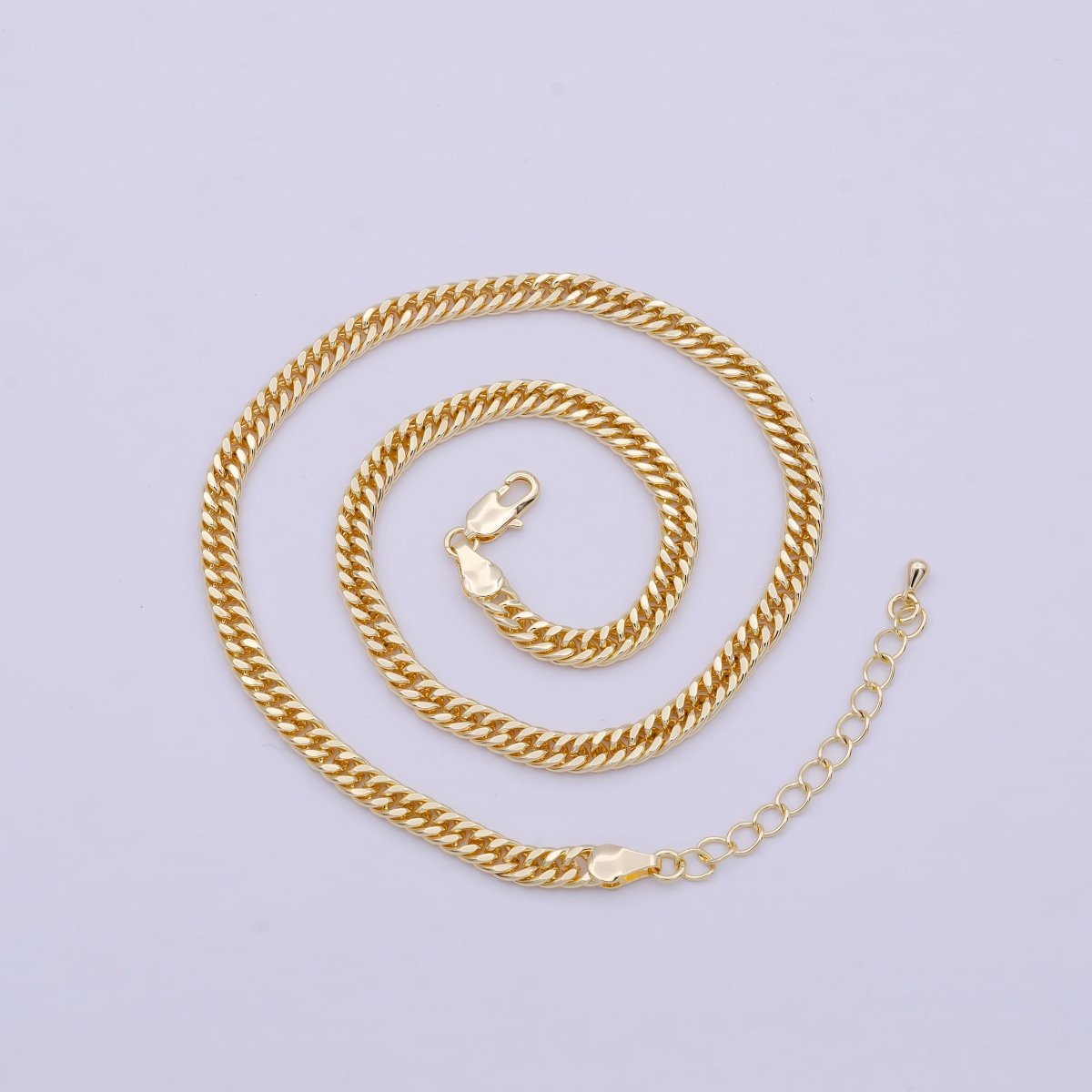 Cuban Chain Necklace, Thick Gold Chain Necklace 5mm Chain Necklace, Jewelry for Men and Women, Curb Chain Necklace Statement Jewelry | WA-828 Clearance Pricing