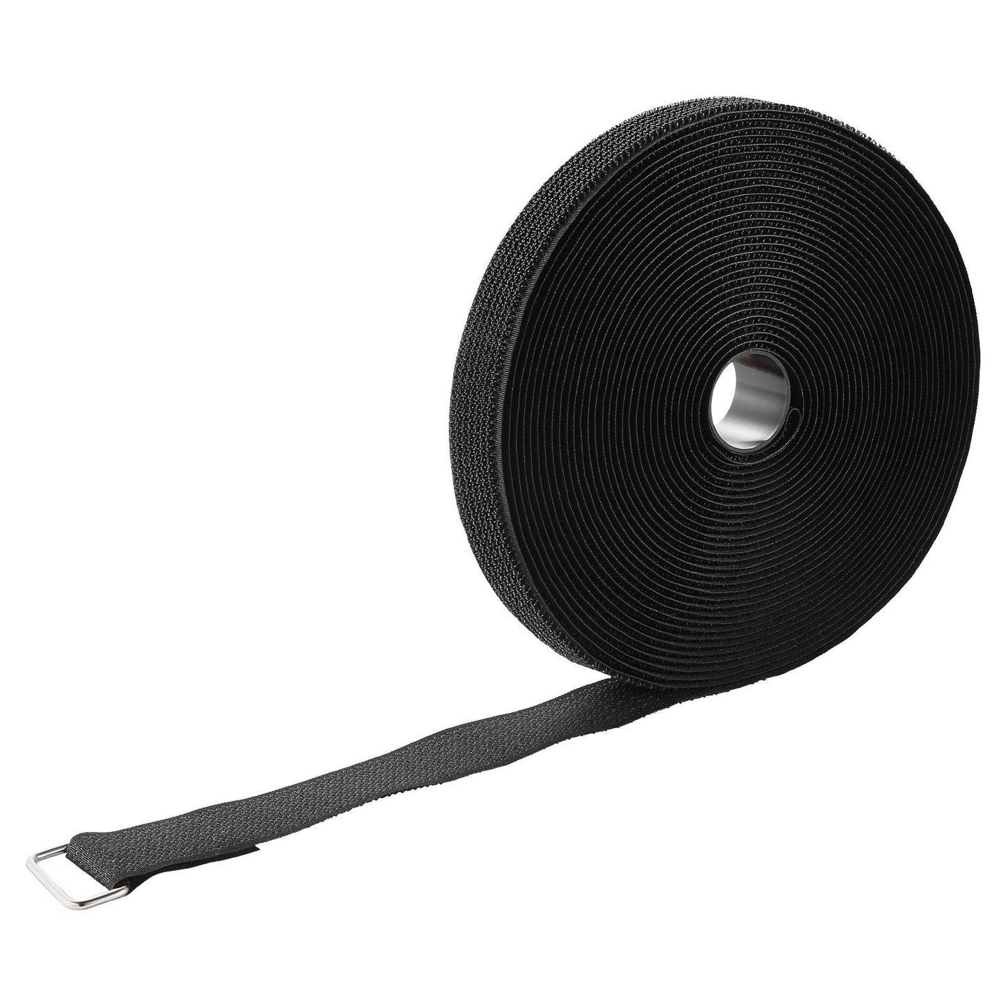 Cable Ties 393.7-Inch Hook and Loop Reusable Cord Ties with 50 Metal Buckles