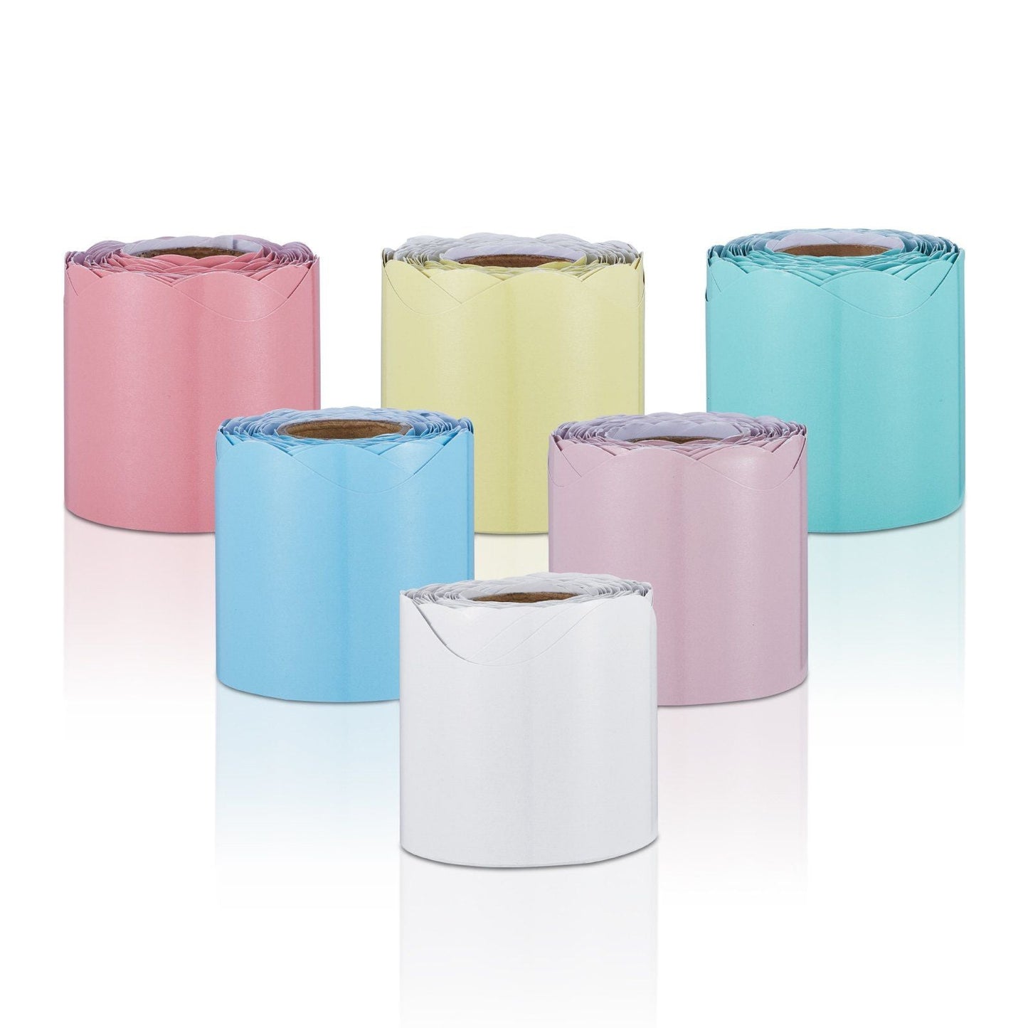Bulletin Board Borders 6 Rolls 32.8 Ft Rolled Scalloped Border Trim for School