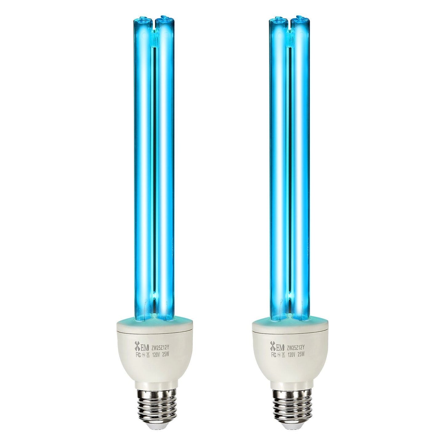 UV Light Bulb 2 Pack 25W Replacement Ultraviolet UVC Lamp with Ozone UVO Bulb