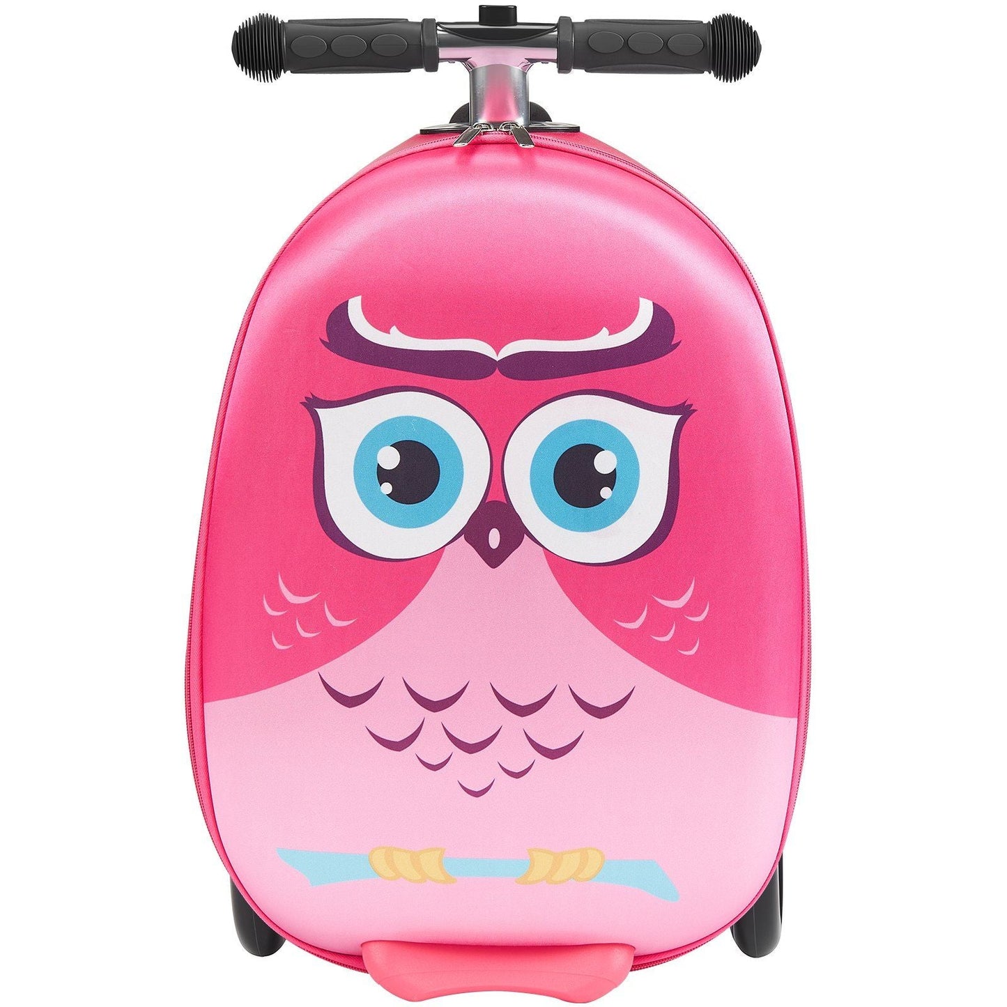 Ride-on Luggage 20-inch Kids Scooter Suitcase with Flash Wheels Pink