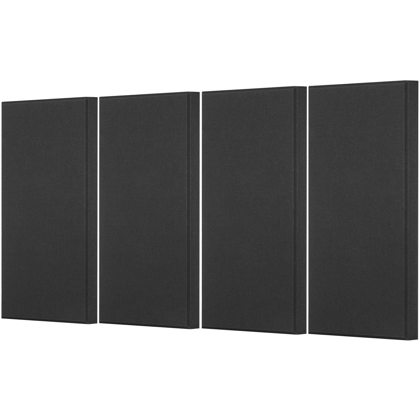 4 PCS Acoustic Wall Panels 2 in Thick 23.6 x 11.8 in Self-adhesive Black