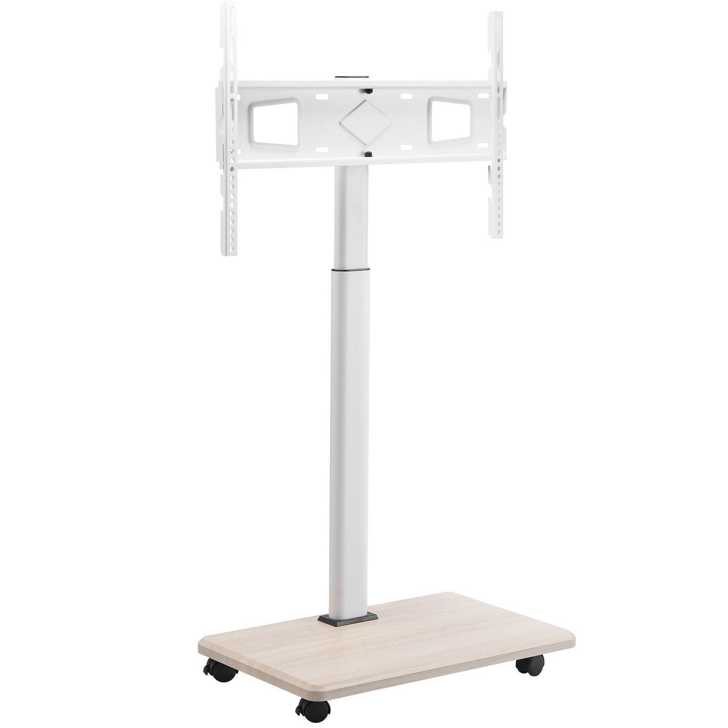 Rolling TV Stand, Mobile TV Cart for 32-70 Inch Screens, 25° Left-Right Rotation and Height Adjustable TV Mount on Wheels, Holds up to 99 lbs for Corner, Bedroom, Outdoor, Max VESA 600x400mm
