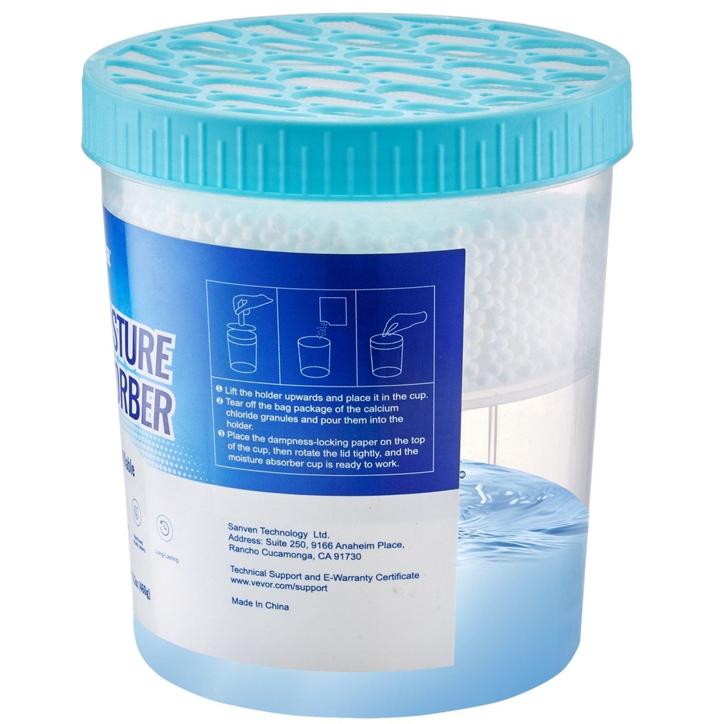 Moisture Absorber Bucket, 2 Packs 16.2 oz Hi-Capacity Moisture Absorber Bucket with 800ml Storage Area & Reusable Outer Bucket for Long-Term Use, Fragrance Free Moisture Absorber for Fresher Air