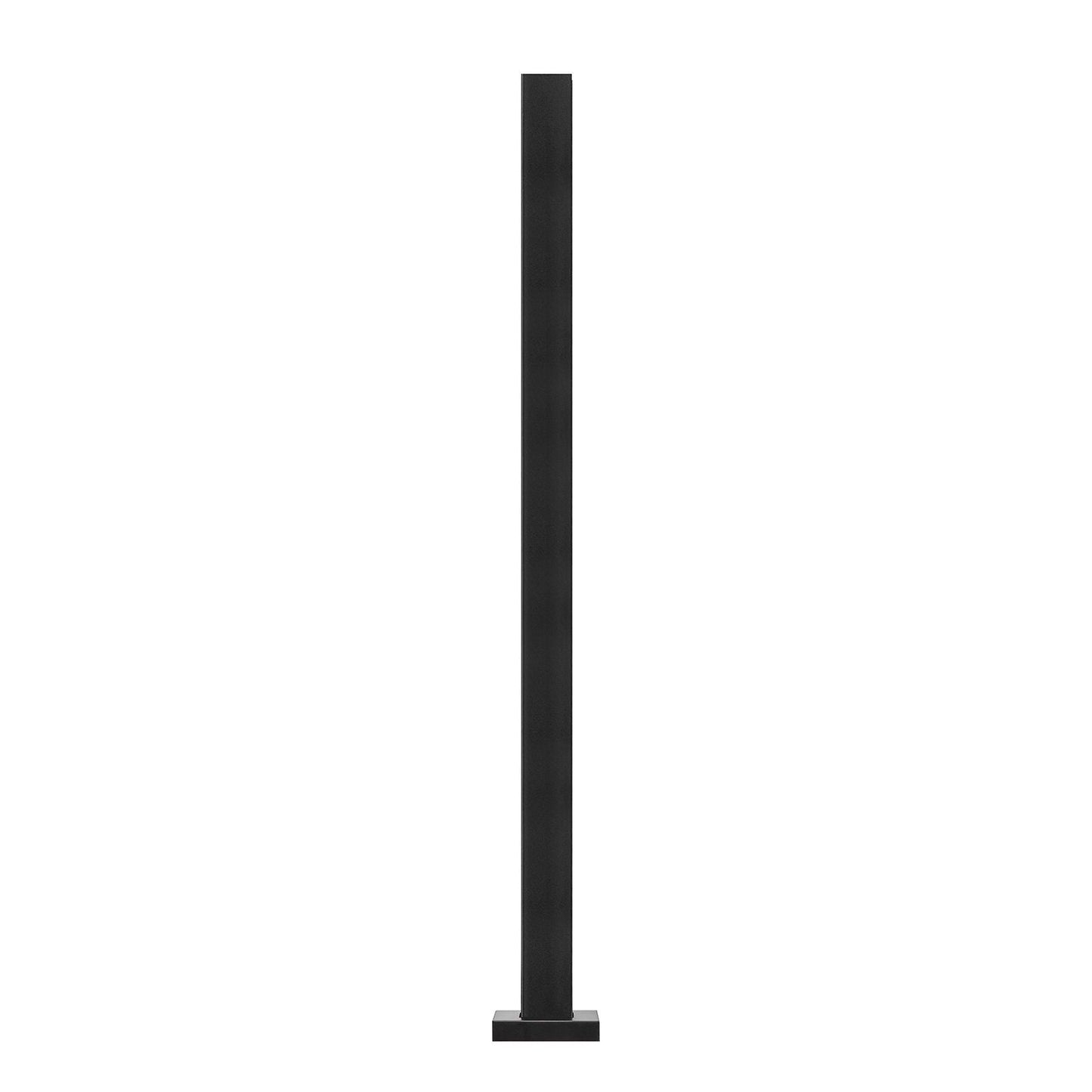 Glass Clamp, 37.4" Height Glass Railing Bracket for 0.39 "-0.47 " Thickness Tempered Glass, 304 Stainless Steel Glass Mounting Clamp, Glass Shelf Bracket for Balcony, Garden, Deck, Stair, Black