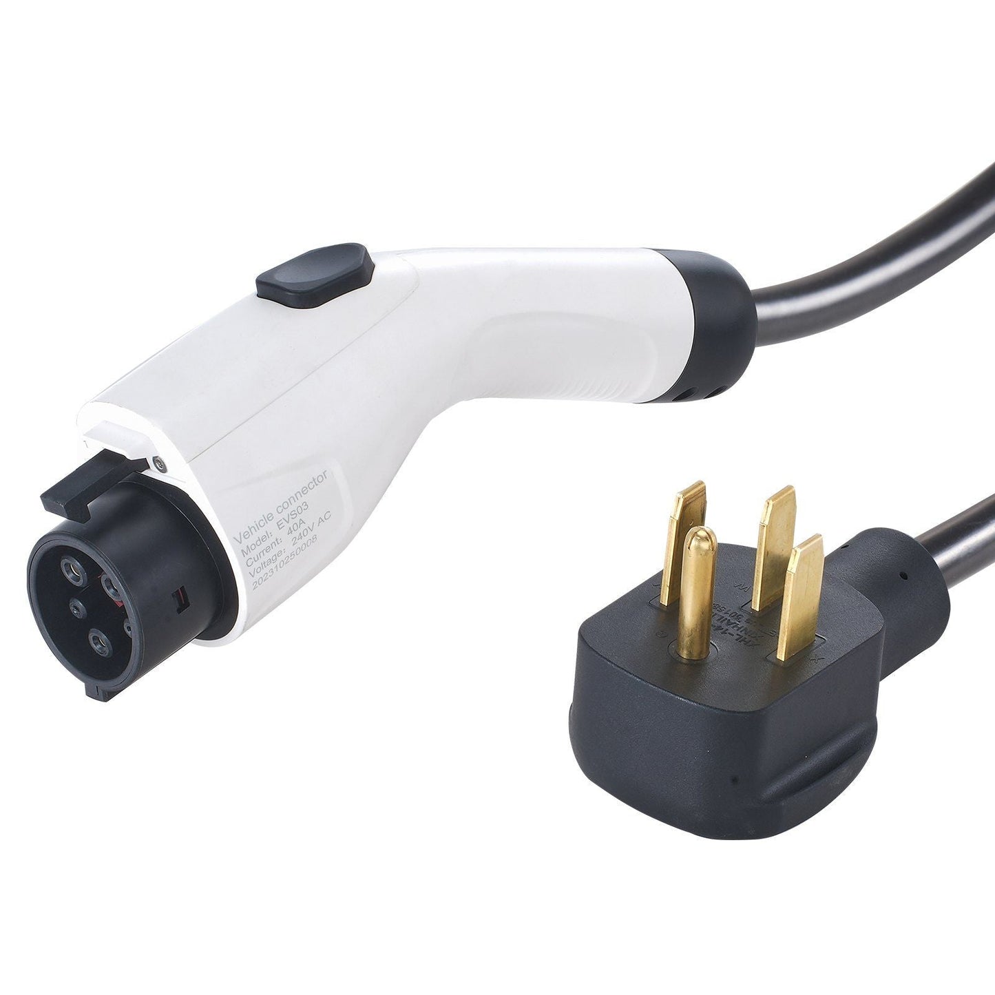 Level 2 Portable EV Charger, 40A 240V, Electric Vehicle Charger with 25 ft Charging Cable NEMA 14-50P Plug, 40A/32A/24A/16A Adjustable Current Plug-in Home EV Charging Station for SAE J1772 EVs
