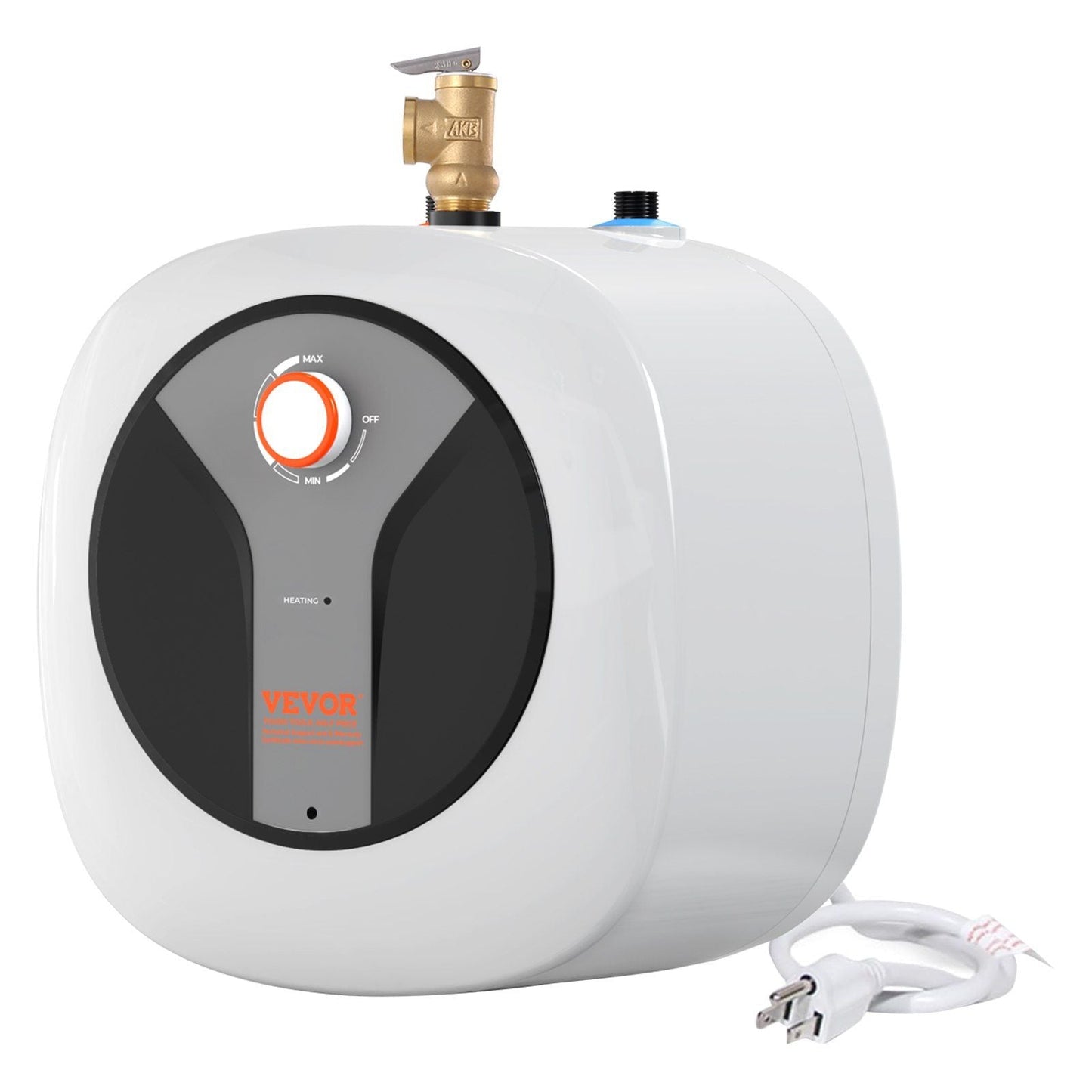 Electric Mini-Tank Water Heater 8-Gallon Tank, 1440W Hot Water Boiler Storage, Safety Temperature Pressure Valve Easy Install, for Kichen Bathroom Restaurant, Shelf Wall Floor Mounted