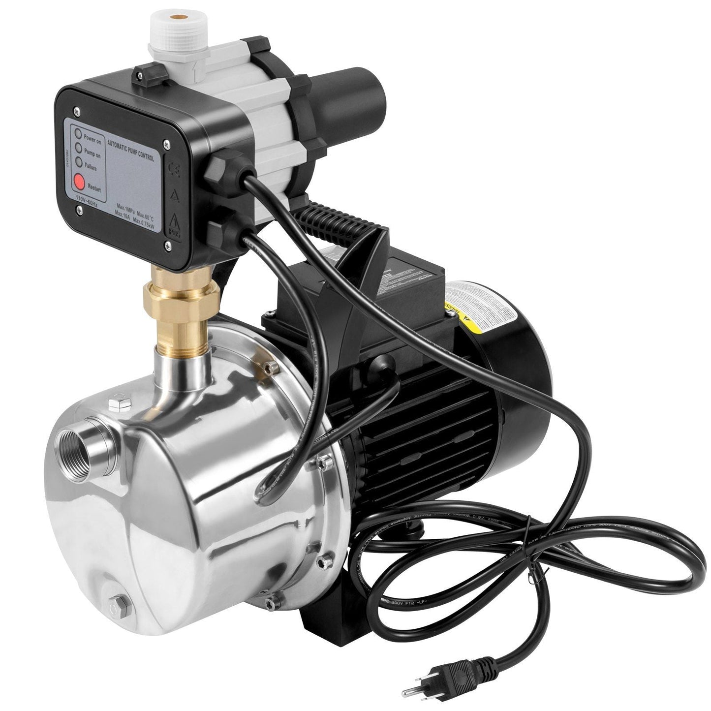 Shallow Well Pump Portable Jet Pump w/ Auto Controller 1.5HP 1200GPH 164ft