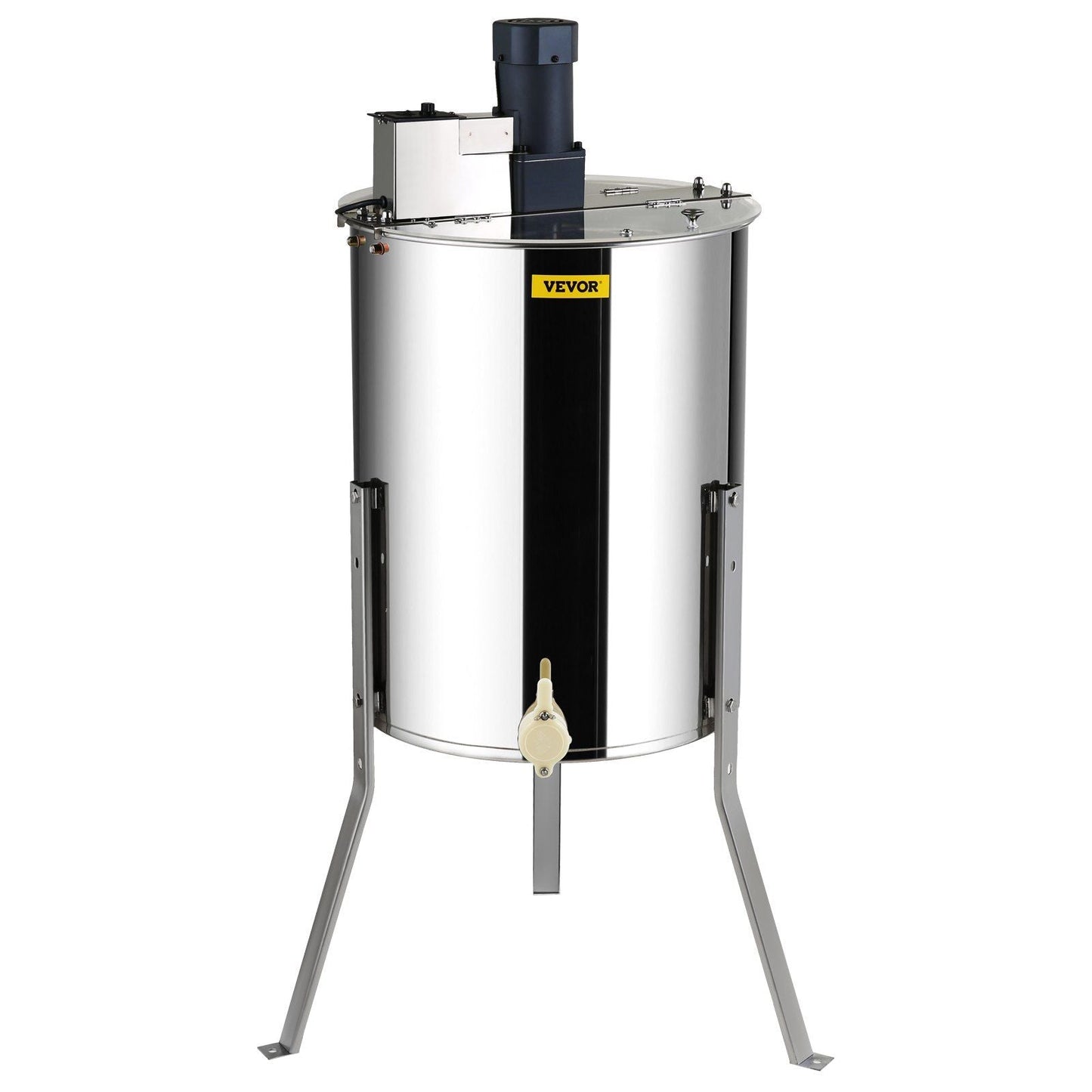 Electric Honey Extractor, 4/8 Frames Honey Spinner Extractor, Stainless Steel Beekeeping Extraction, Apiary Centrifuge Equipment with Height Adjustable Stand, Honeycomb Drum Spinner with Lid