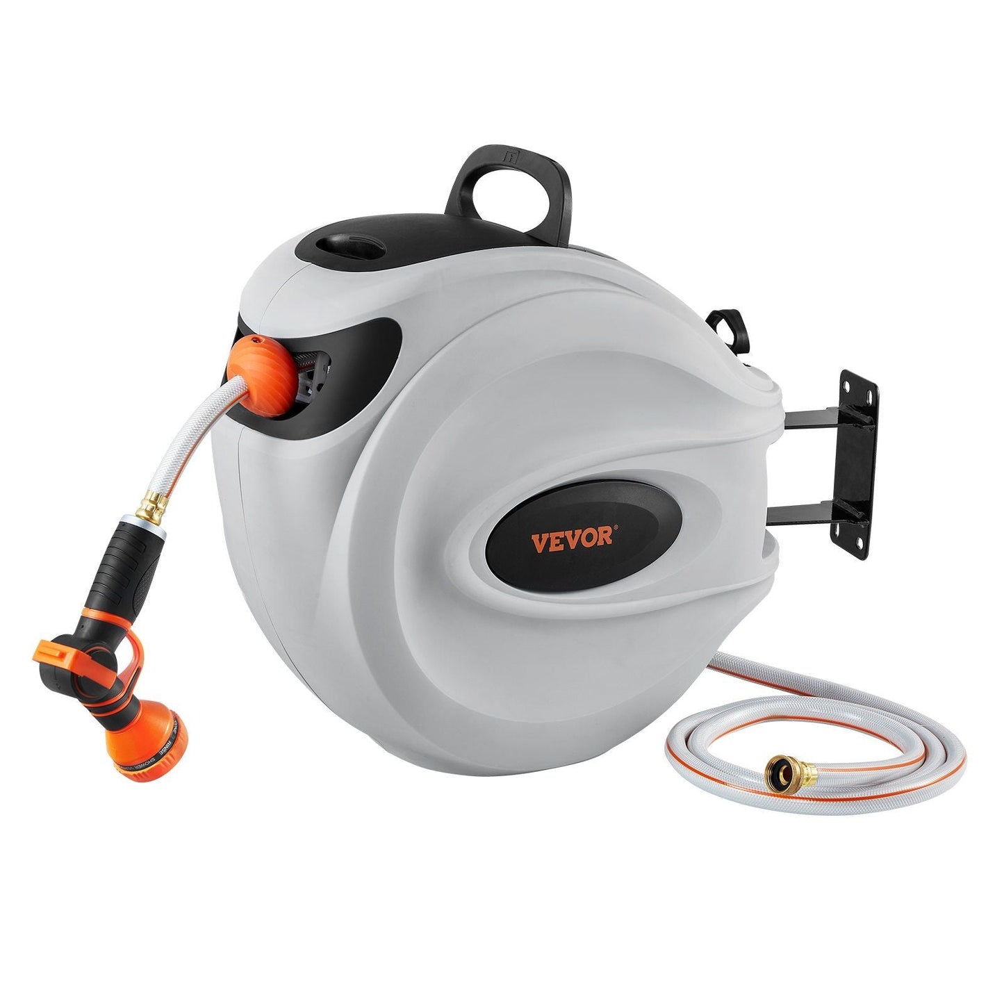 Retractable Hose Reel Water Hose Reel 115'x1/2" 180° Swivel Wall-Mounted