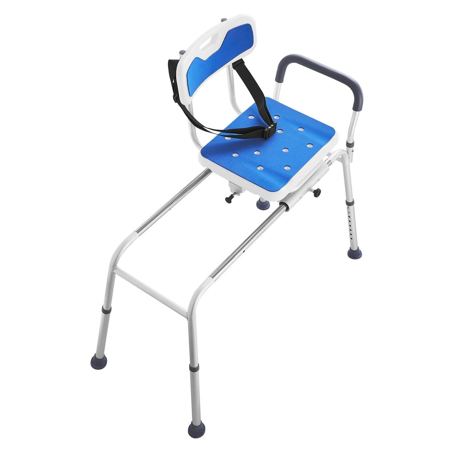 Sliding Tub Transfer Bench Shower Chair with 360 Degree Swivel Seat 400LBS