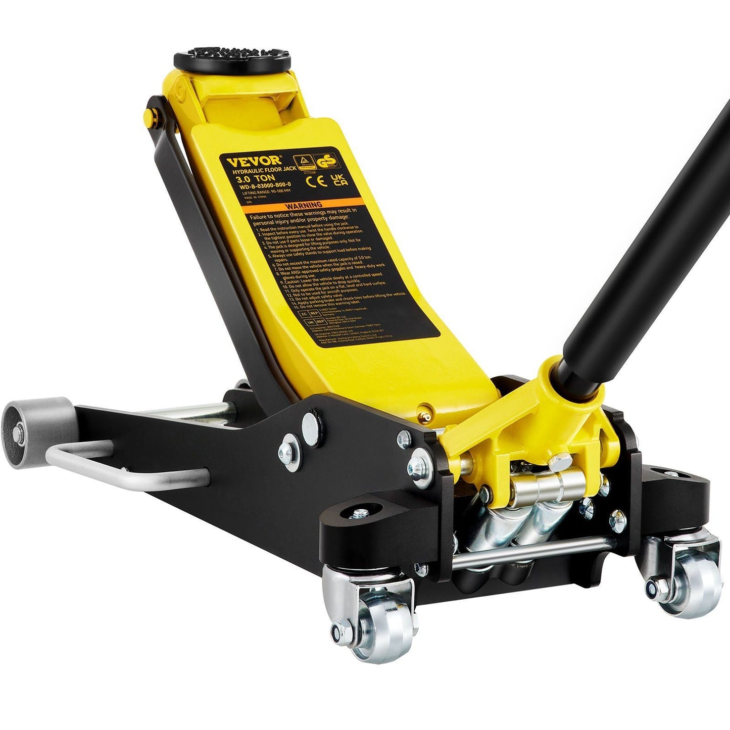 3 Ton Low Profile Aluminum Steel Racing Floor Jack Dual Pump Lift Car Auto