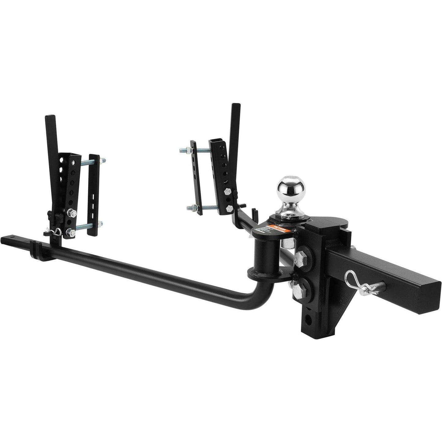 Weight Distribution Hitch, 1,500 lbs Weight Distributing Hitches Kit with Sway Control for Trailer, 2-In Solid Steel Shank, 2-5/16 in Alloy Steel Ball, Powder Coated Load Leveling Hitch, Black