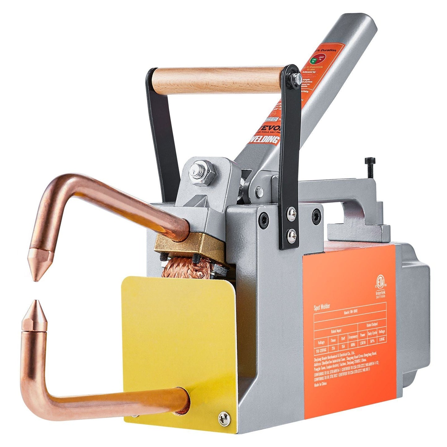 Portable Spot Welder, 1/8-inch Spot Welder Machine with 1.5KVA Input Capacity, Handheld Welding Tip Gun, Metal Sheet Spot Welding Machine for Aluminum Sheet, Carbon Steel