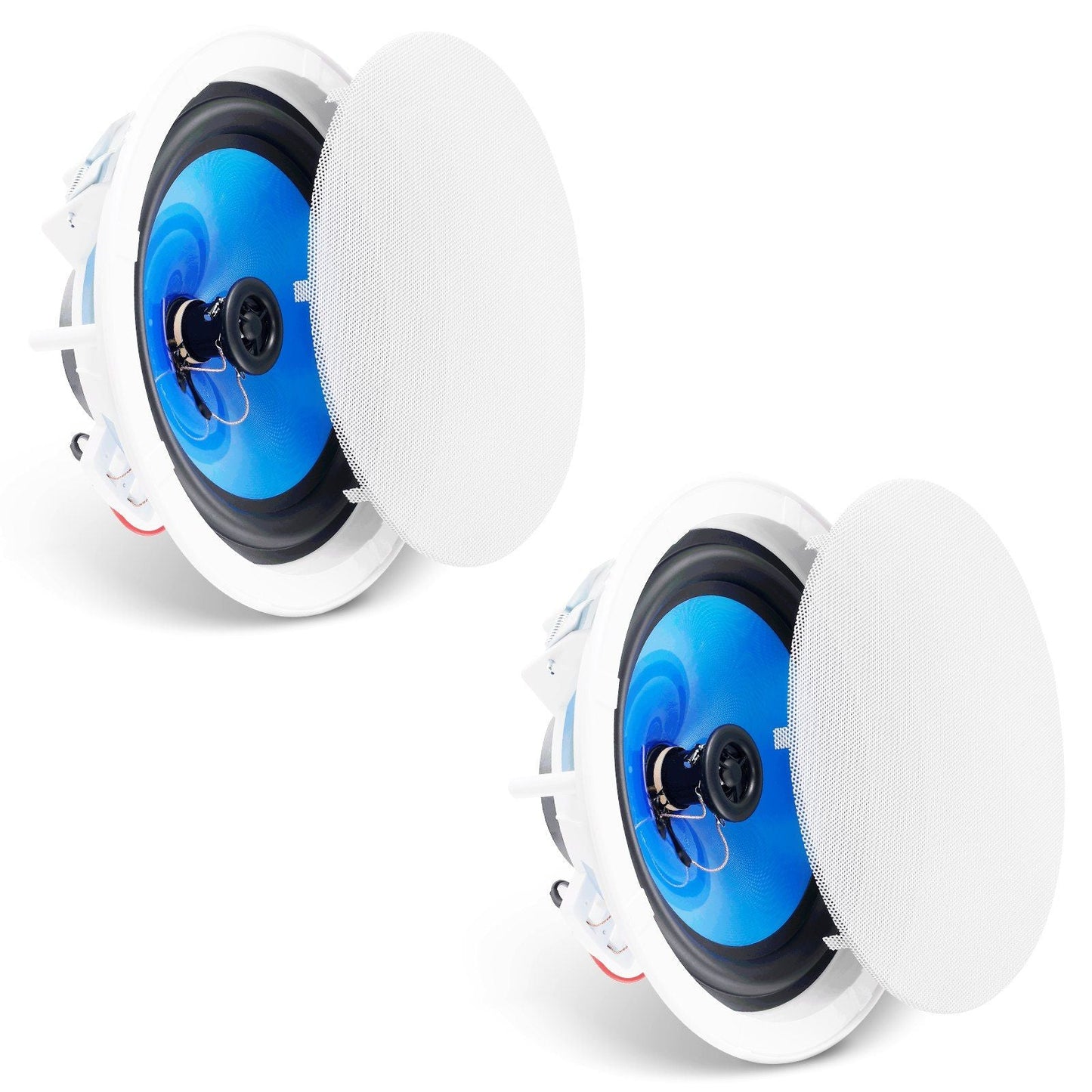 2 PCs 8 Inch in Ceiling Speakers, 50-Watts, Flush Mount Ceiling & in-Wall Speakers System with 8ΩImpedance 89dB Sensitivity, for Home Kitchen Living Room Bedroom or Covered Outdoor Porches