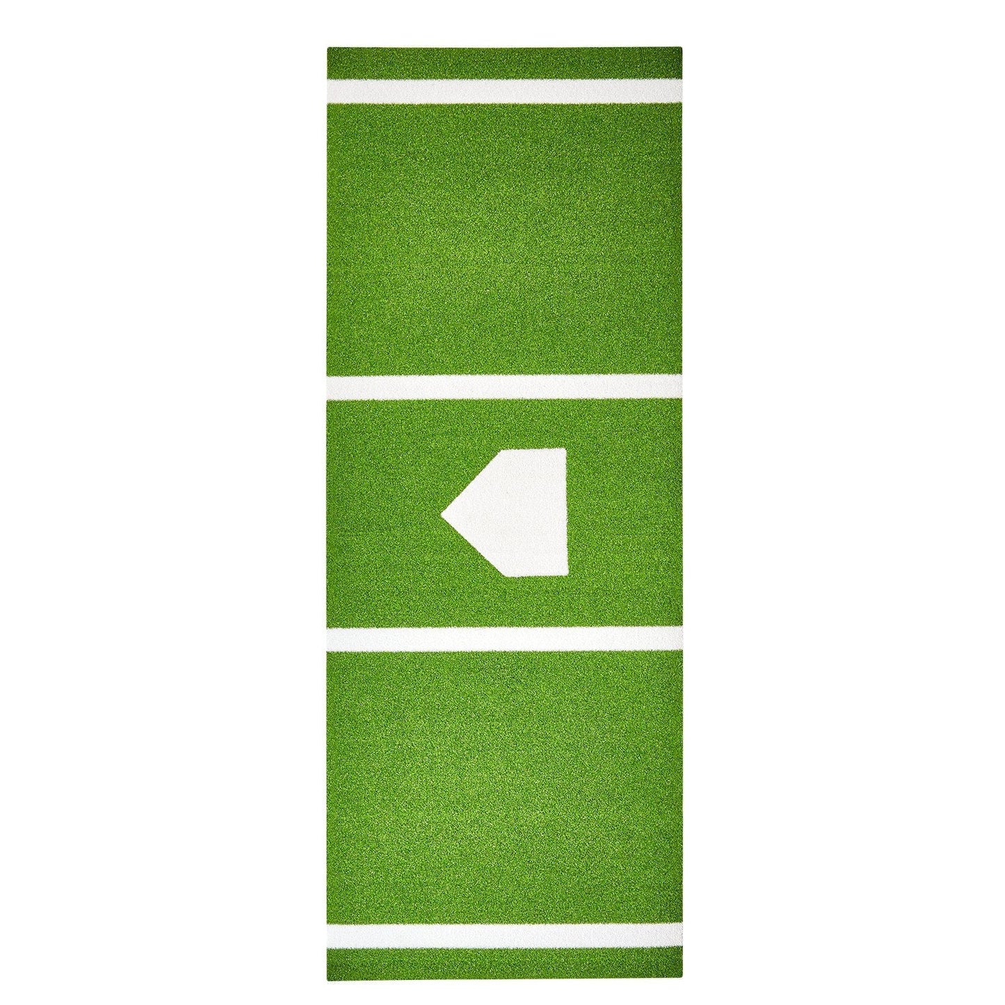 Baseball Softball Hitting Batting Mat, 10' x 3.8' Indoor/Outdoor Softball Mat, Lined & Foam Backing Anti-Slip Anti-Fade Softball Training Aid, Portable Practice Mat with Tightening Rope, Green
