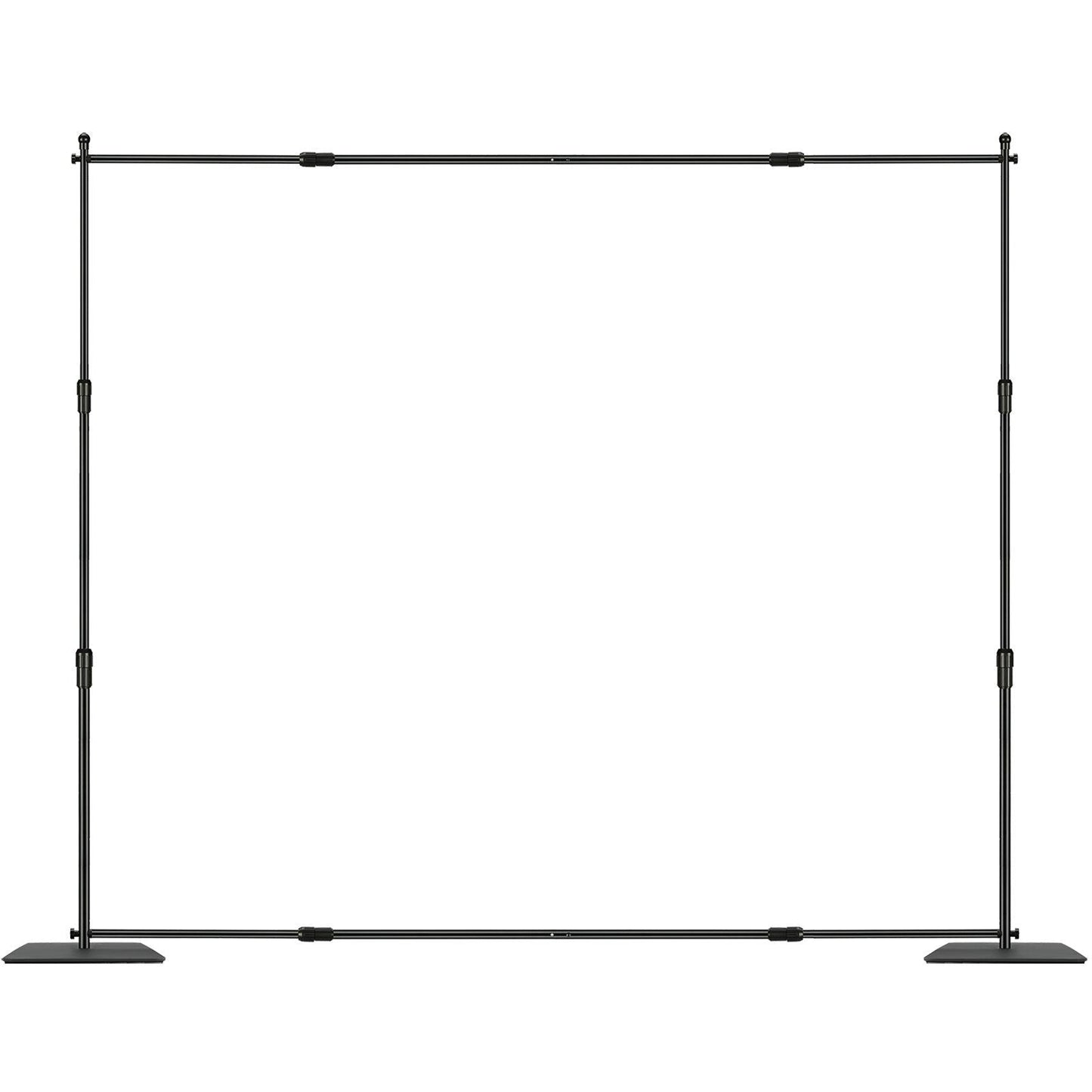 10ft x 10ft Pipe and Drape Kit, Heavy Duty Backdrop Stand with Carbon Steel Base, Adjustable Backdrop Support with 6 Clamps and A Carry Bag for Wedding, Party, Event, Photography, and Exhibition