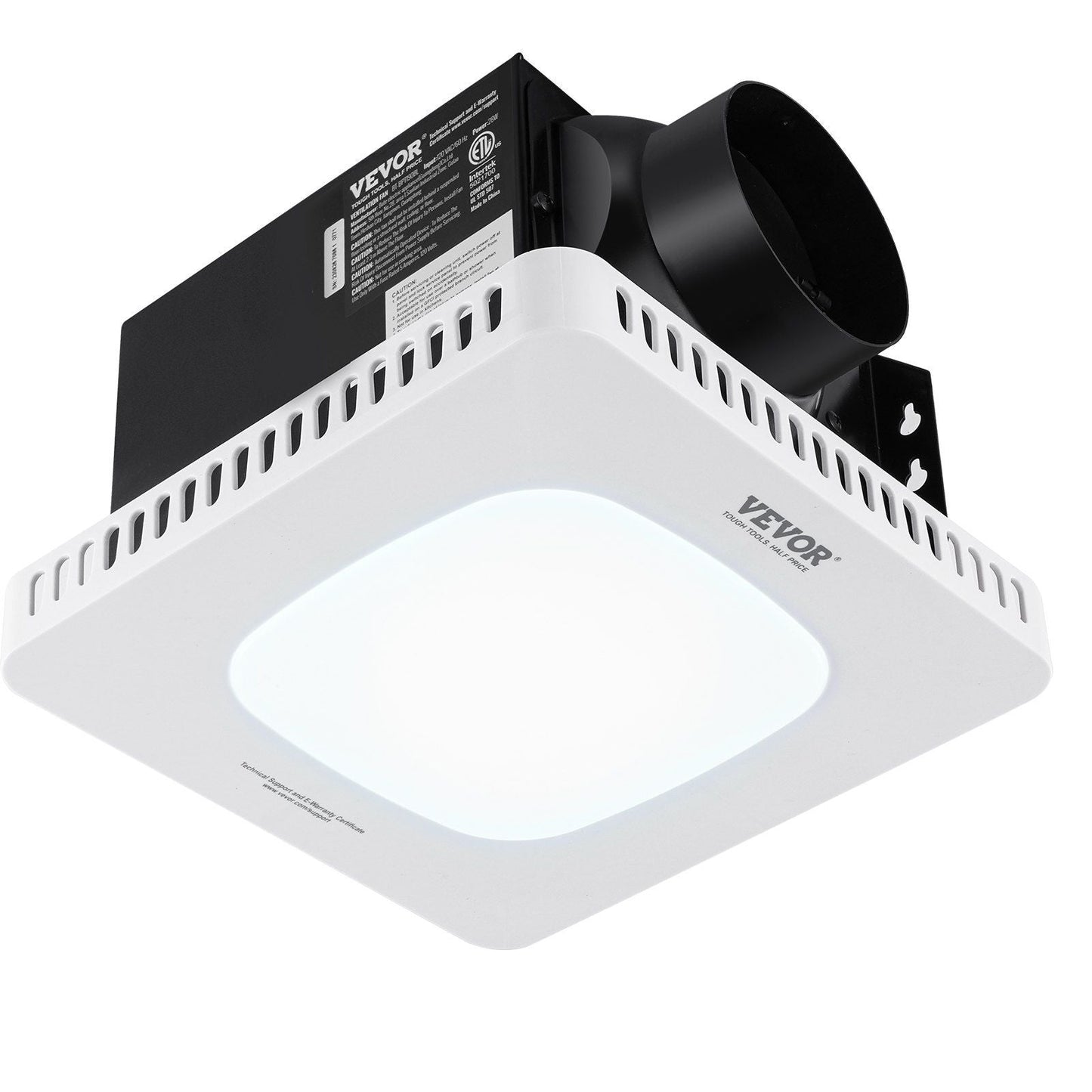 Bathroom Exhaust Fan, 110 CFM High-Efficiency Ventilation, 1.5sones Low Noise Operation All-Copper Motor, Energy-Saving Bathroom Ceiling Fan, Need For Attic Access, For Various Ceilings
