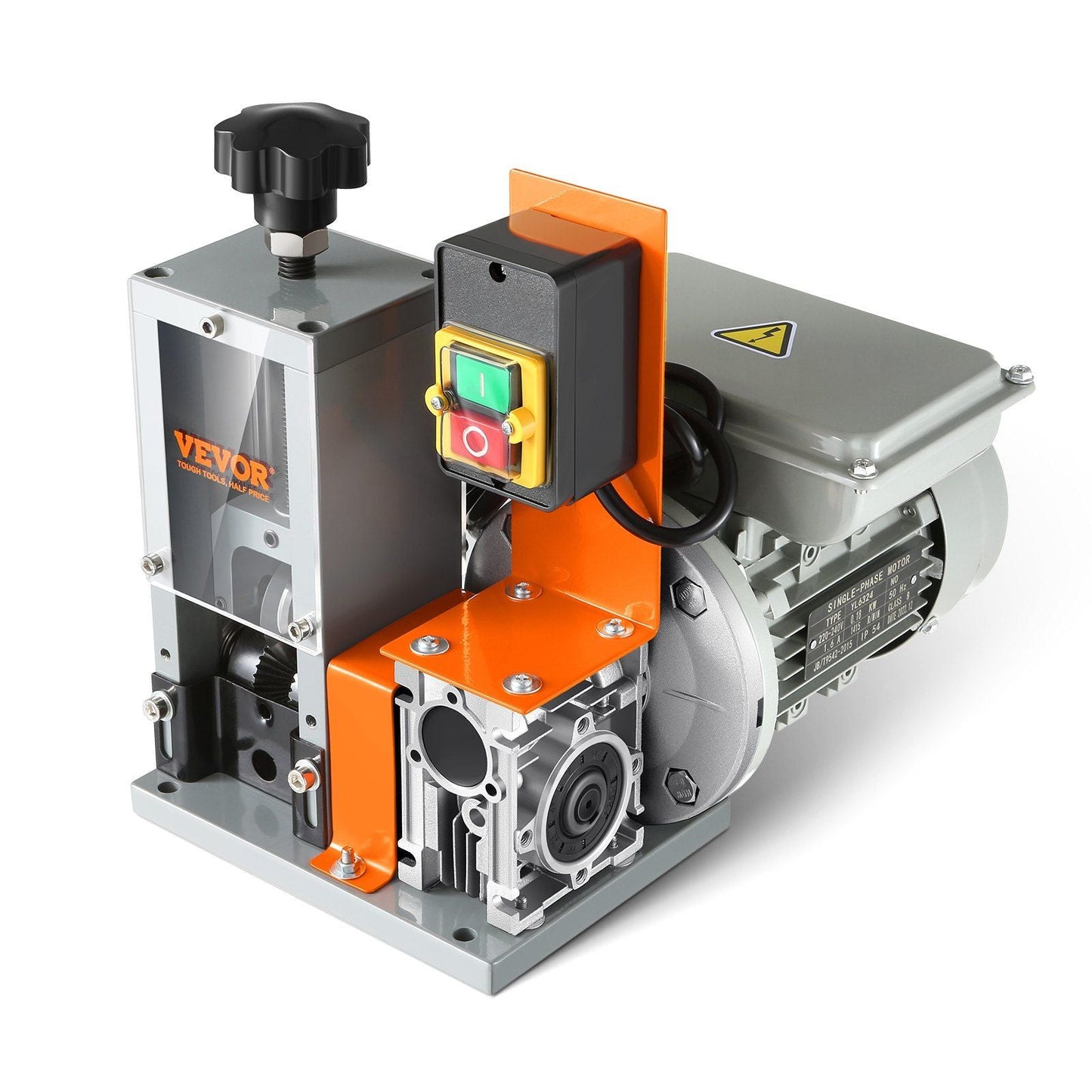 Automatic Wire Stripping Machine, 0.06''-0.98'' Electric Motorized Cable Stripper, 180 W, 60 ft/min Wire Peeler with Visible Stripping Depth Reference, for Scrap Copper Recycling