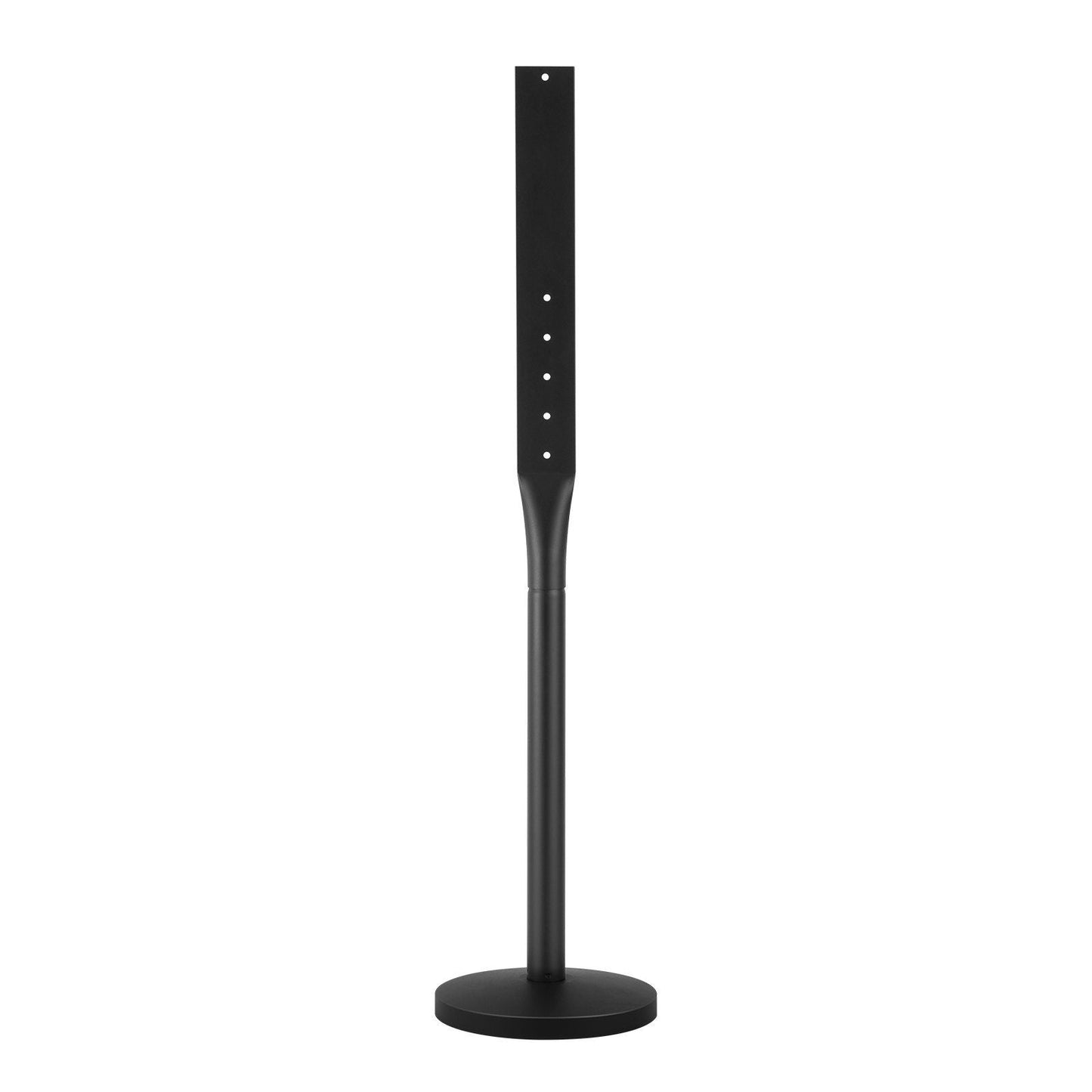 Cast Iron Sign Post, 4 ft Portable Heavy Duty Steel Post Sign Holder with Hard Plastic Base & Wheels, U-Channel Sign Stand for Garden, Courtyard, Farm or Traffic Intersection, Black