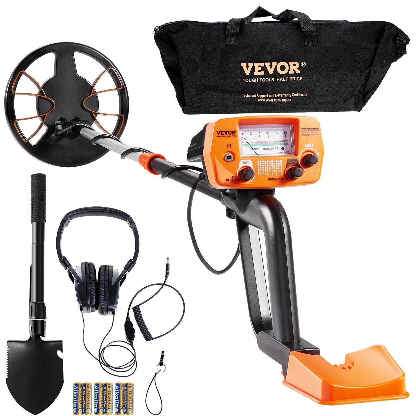 Metal Detector for Adults & Kids, 8 Inch Waterproof Search Coil with High Accuracy Pointer Display, Adjustable 38''-49'' Gold Detector, Lightweight Aluminum Stem for Detecting Gold Treasure