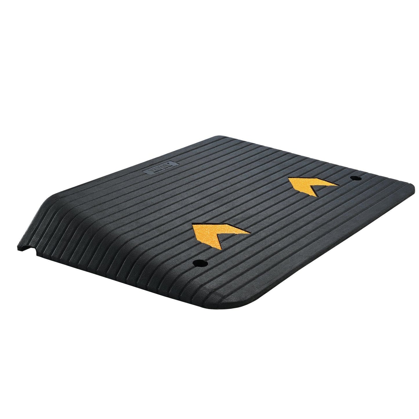 Rubber Threshold Ramp, 4" Rise Wheelchair Ramp Doorway, Recycled Rubber Power Curb Ramp Rated 33069 Lbs Load Capacity, Non-Slip Textured Surface Rubber Ramp for Wheelchair Car Scooter
