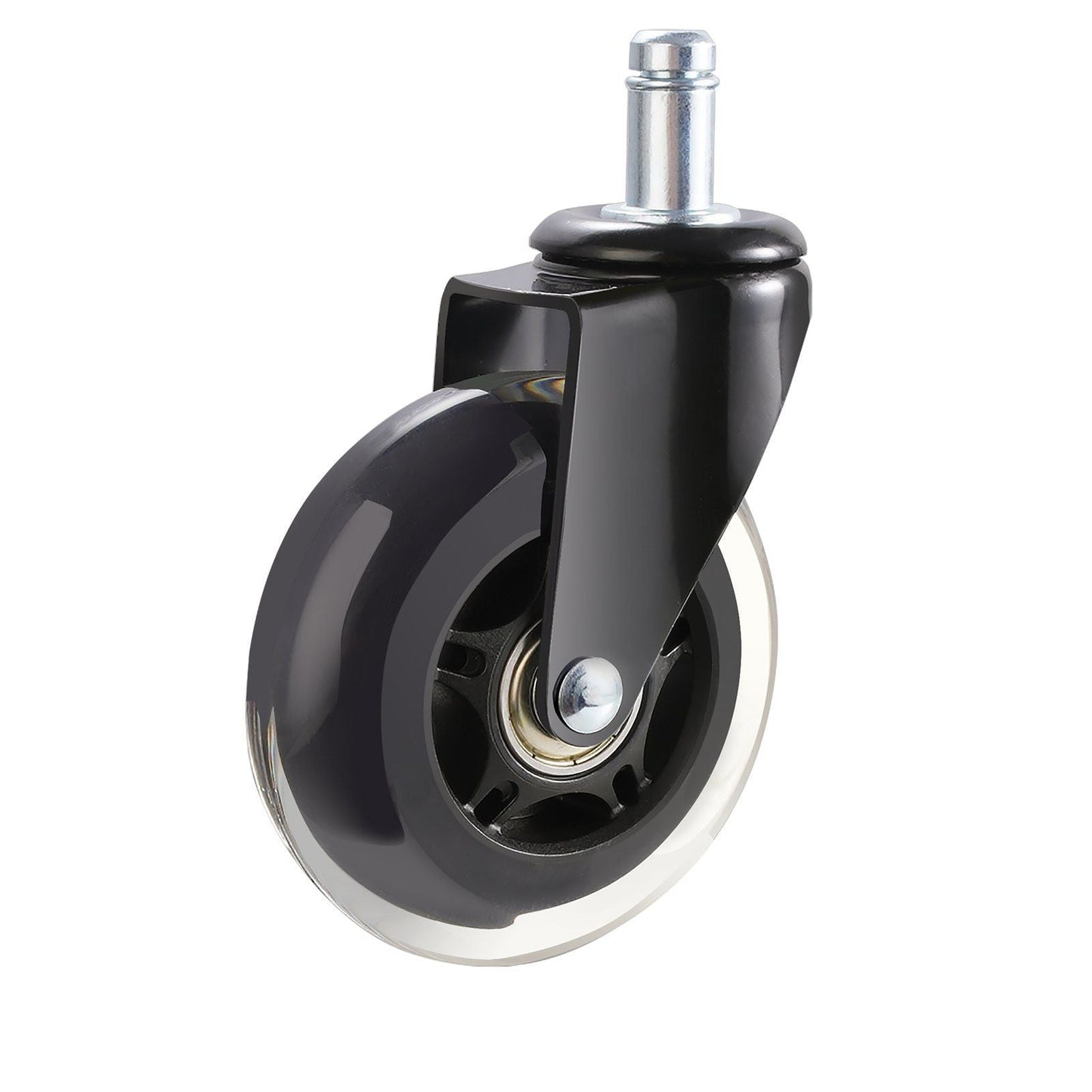 Office Chair Wheels, Set of 5, 3 inch Caster Wheels Replacement for Hardwood Floors and Carpet, Heavy Duty Computer Gaming Desk Casters with 130 lbs Load Capacity, Universal Fit for Most Chairs