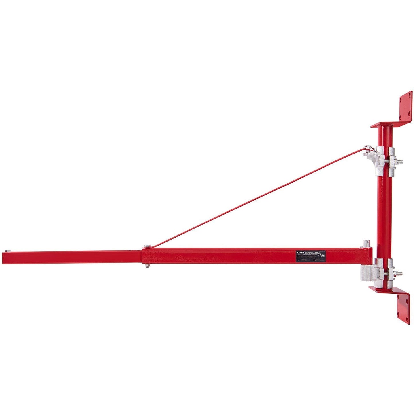 Electric Hoist Support Arm, 660 lbs Max Load Capacity, Electric Hoist Holder Swing Arm with Pole, Steel Hoist Frame, 180° Swivel Scaffold Hoist Lifting Arm, Winch Hoist Arm for Workshop, Garage