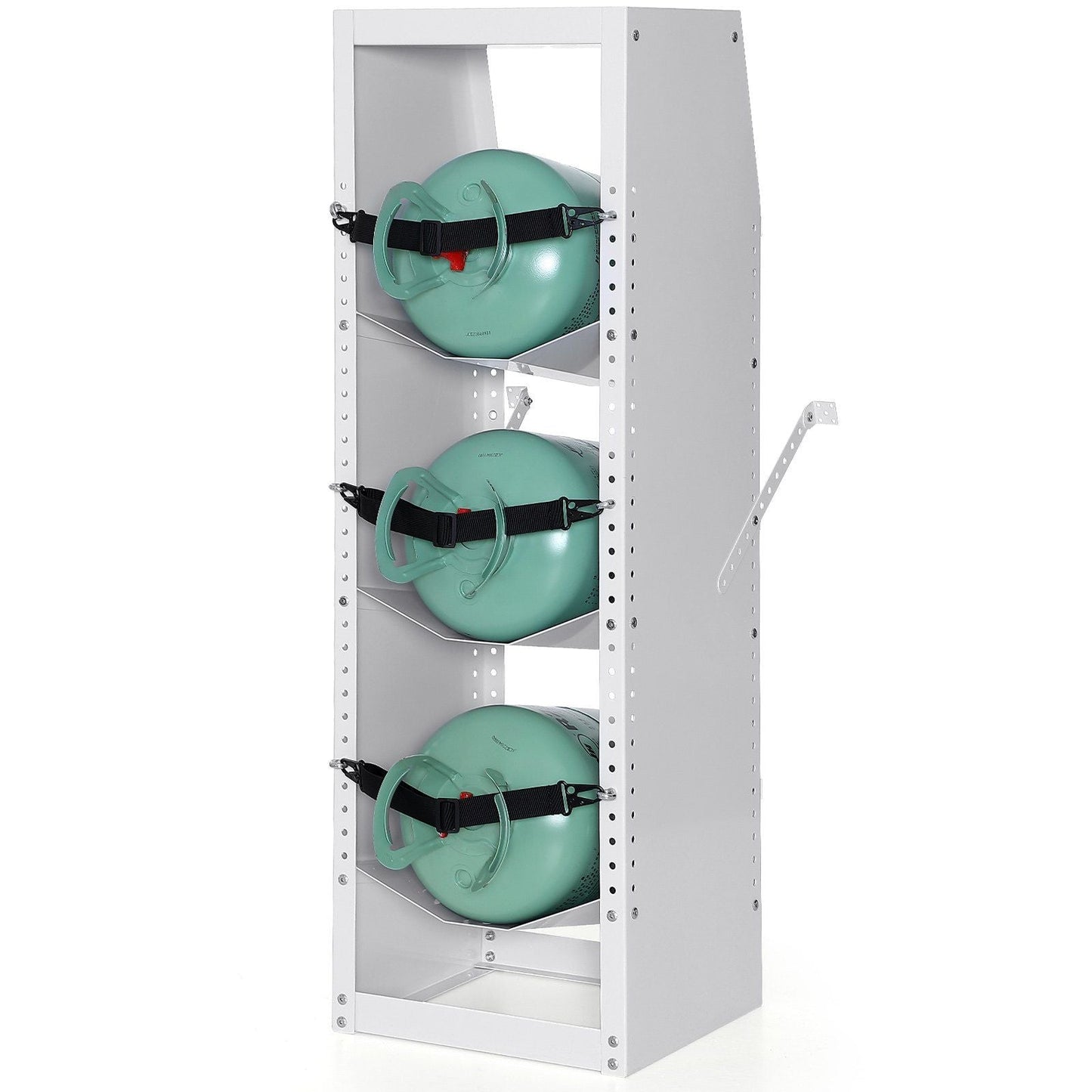 Refrigerant Tank Rack, with 3 x 30-50lb Bottle Tanks, Cylinder Tank Rack 14.56x12.99x1.96 in, Refrigerant Cylinder Rack Gas Cylinder Racks and Holders for Freon, Gases, Oxygen, Nitrogen