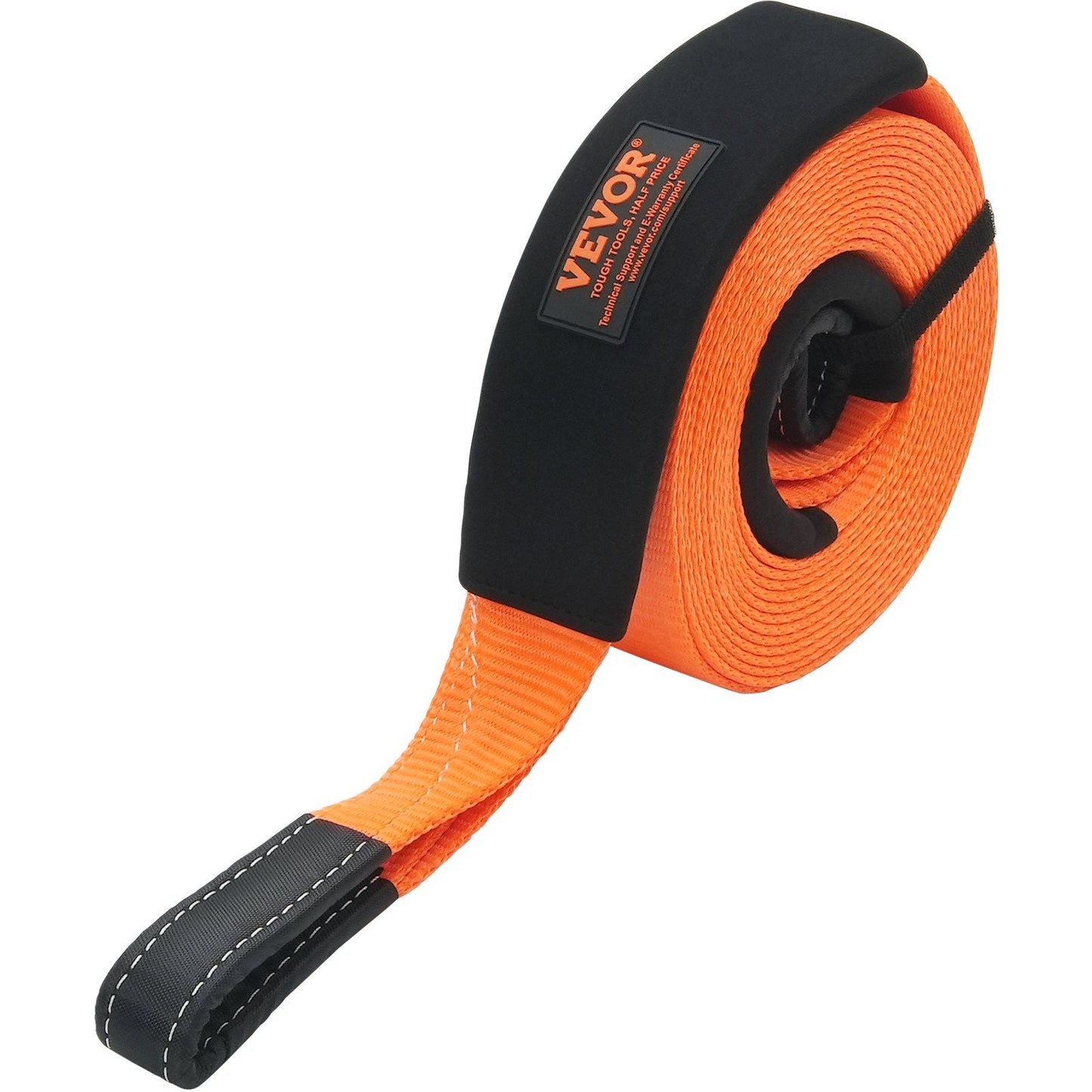 Polyester Heavy Duty Tow Strap Recovery Kit 3" x 30 ft (MBS-36,000 lbs) Winch Strap, Triple Reinforced Loop, Snatch Strap + 2" Shackle Hitch Receiver + 3/4" D-Ring Shackles (2PCS) + Storage Bag
