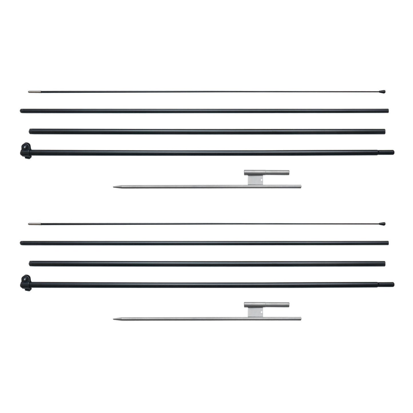 Feather Flag Pole Kit 2 Packs Swooper Flag Pole 16.3 ft with Ground Stakes
