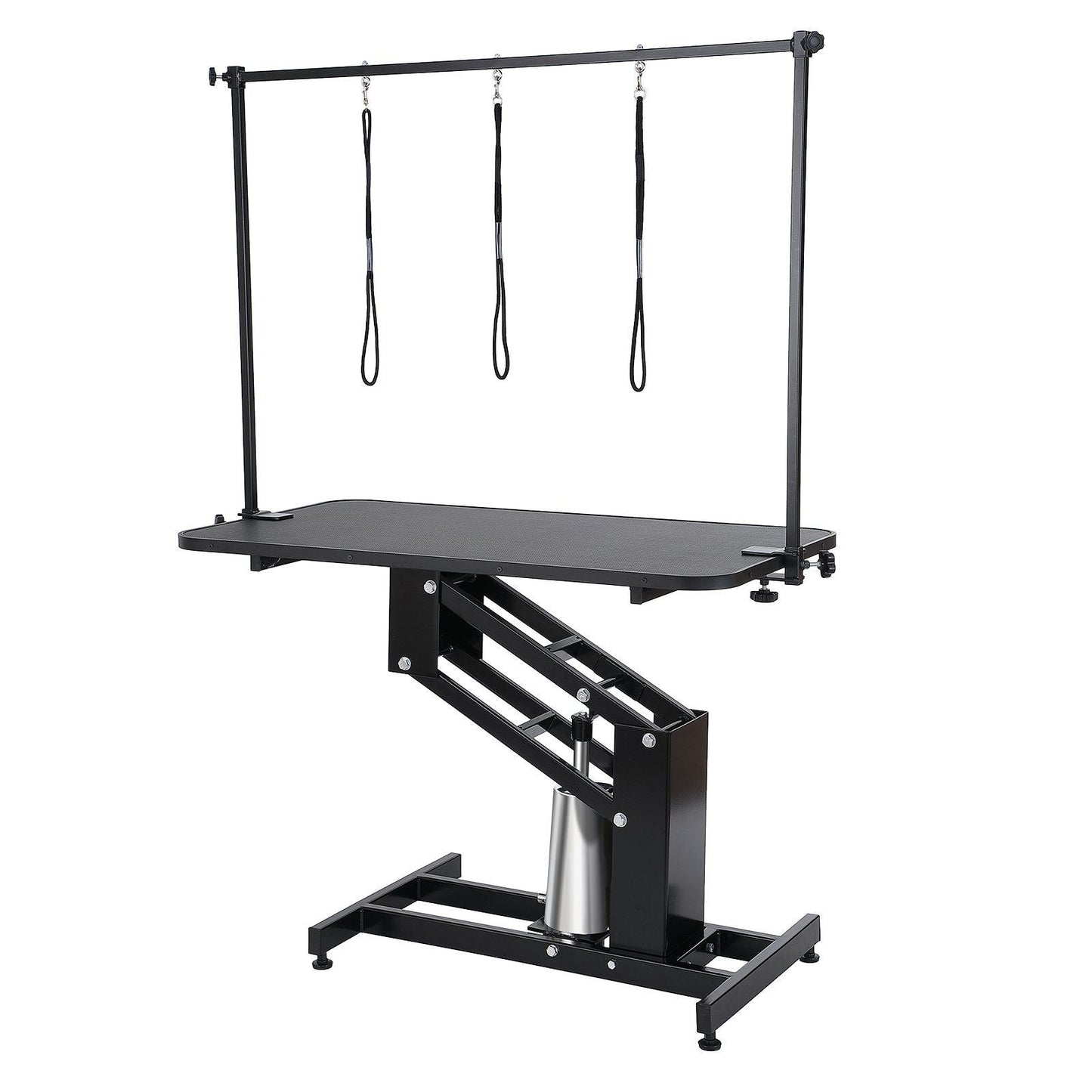 43" Hydraulic Pet Grooming Table, Heavy Duty Dog Grooming Arm for Medium/ Small Dogs, Height Adjustable Dog Grooming Station, Anti Slip Tabletop /Dog Grooming Station, Max Bearing 400LBS