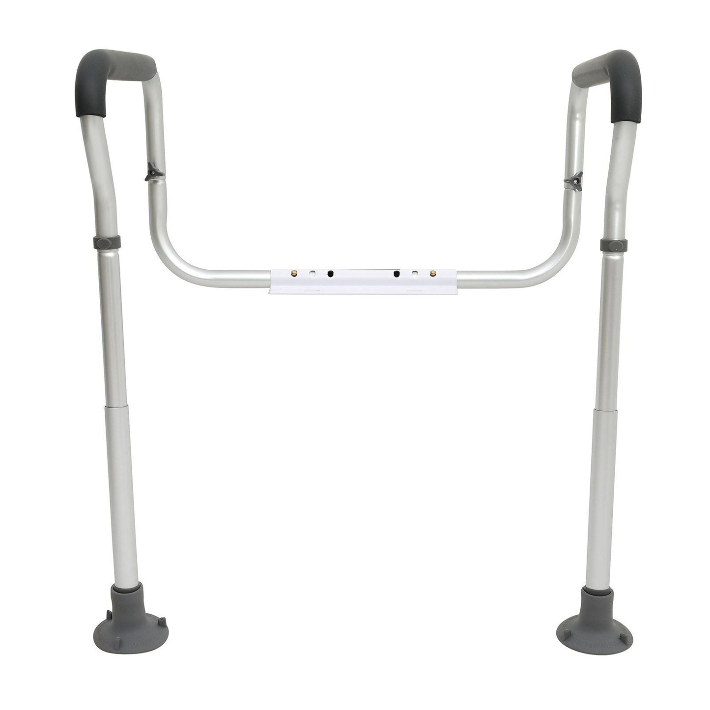 Toilet Safety Rail, Bathroom Toilet Seat Frame, Adjustable Width & Height Fit Most Toilets, Supports 300lbs, Toilet Handles Grab Bars with Padded Armrests for Handicap, Disabled, Seniors