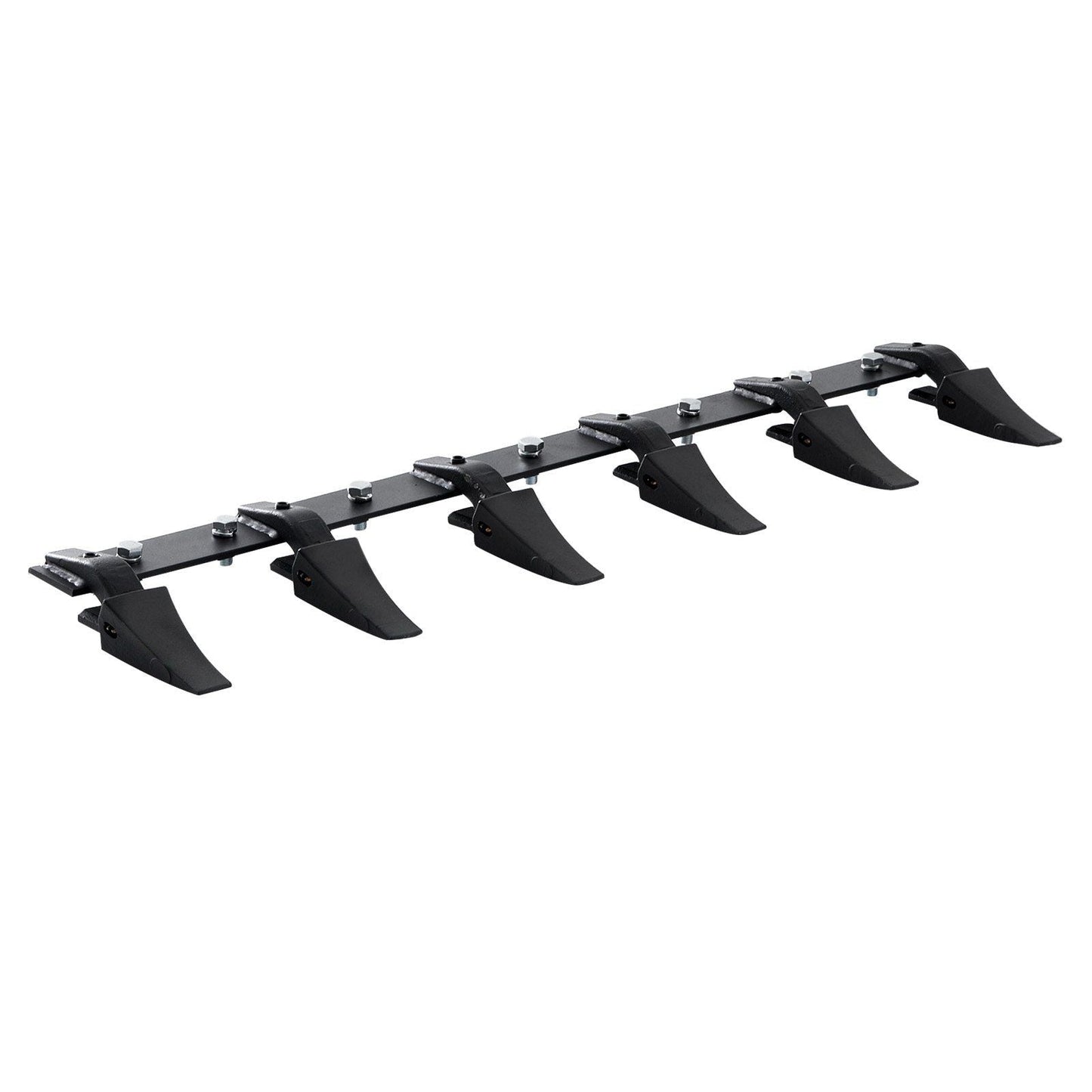 Bucket Tooth Bar, 48'', Heavy Duty Tractor Bucket 6 Teeth Bar for Loader Tractor Skidsteer, 4560 lbs Load-Bearing Capacity Bolt On Design, for Efficient Soil Excavation and Bucket Protection