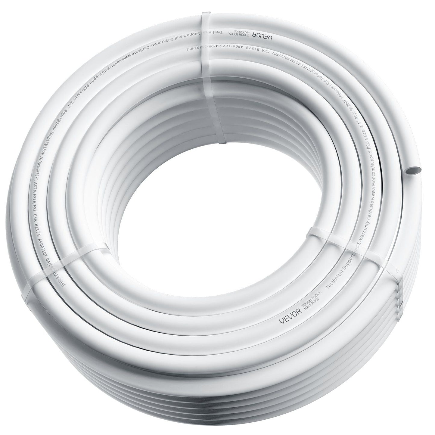 PEX Pipe 3/4 Inch, 100 Feet Length PEX-A Flexible Pipe Tubing for Potable Water, Pex Water Lines for Hot/Cold Water & Easily Restore, Plumbing Applications with Free Cutter,White