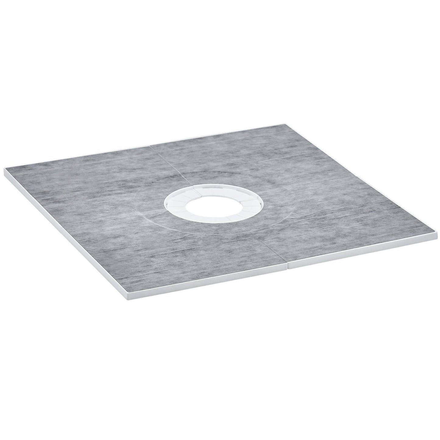 Shower Curb Kit, 36"x36" Shower Pan Kit with 6.3" Central Drain, Lightweight EPS Shower Installation Kits with 2 Waterproof Cloths, Shower Pan Slope Sticks Fit for Bathroom